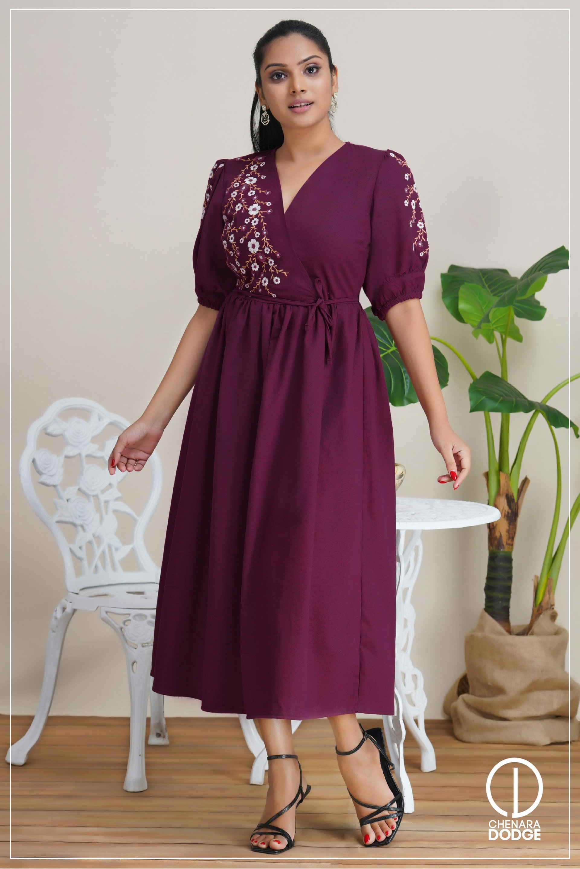 clara embroidered dress Clara Beaded Mini Bridal Dress main image 0