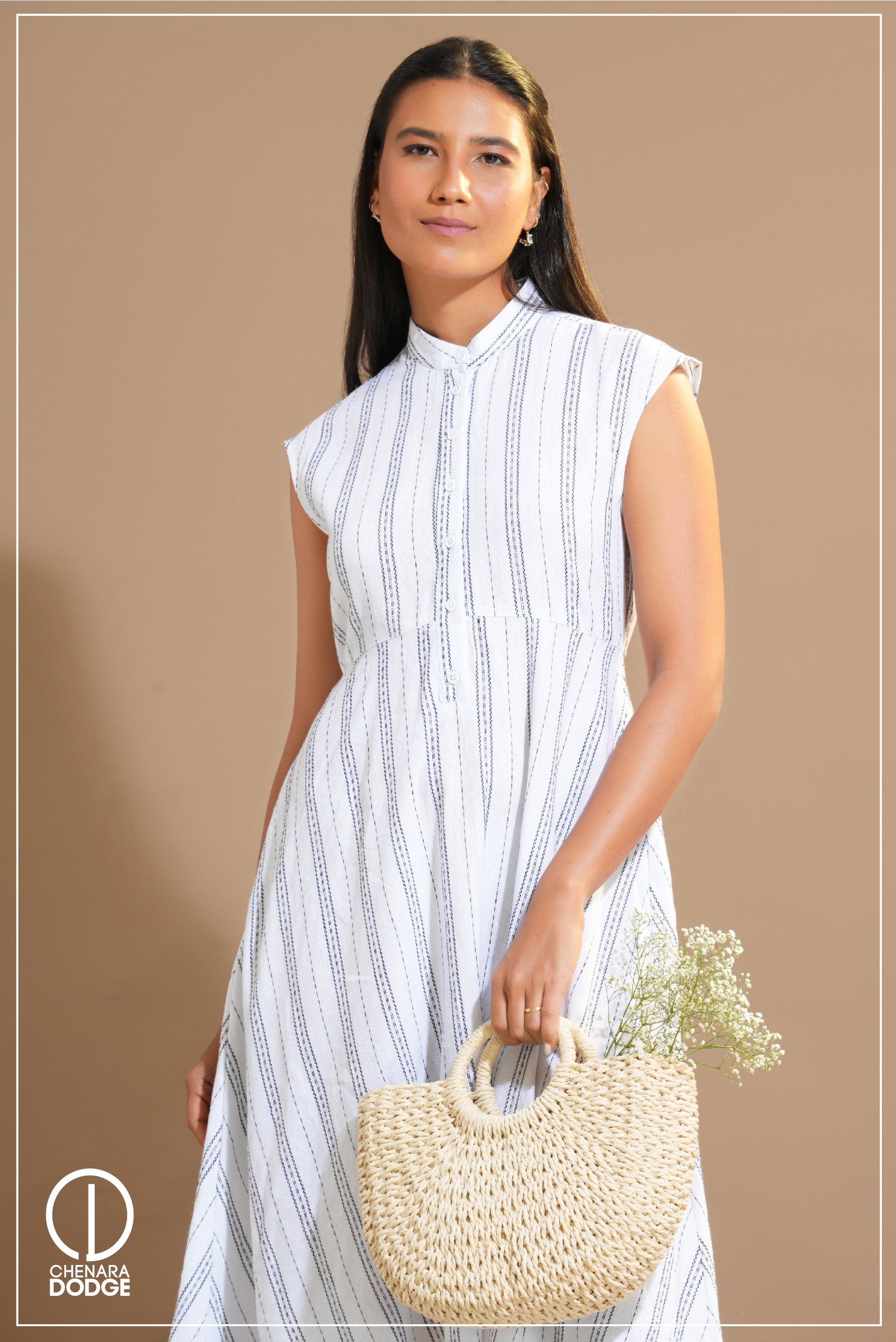 CLARA HIGH NECK MIDI DRESS