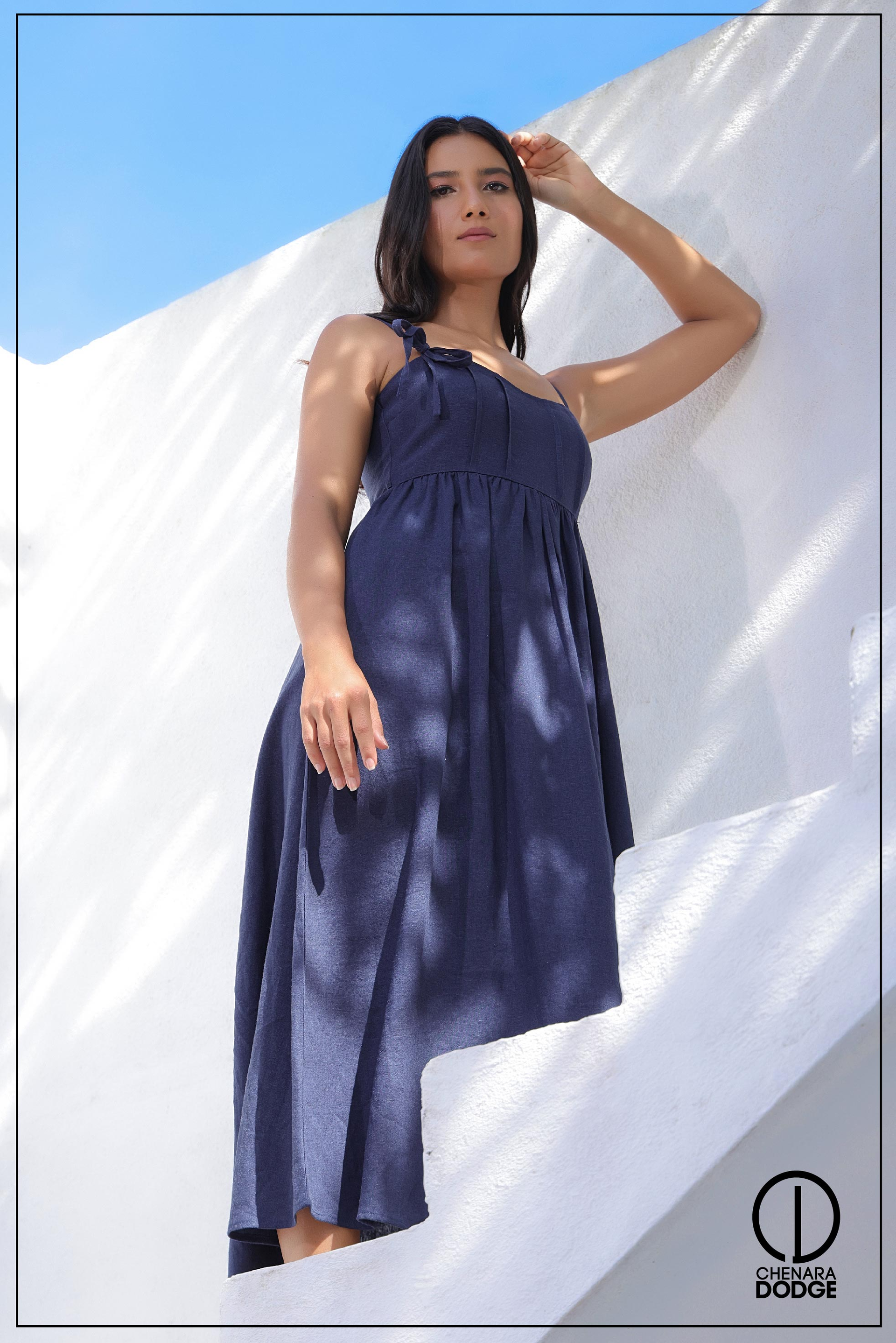 CLARA PIN TUCK MAXI DRESS