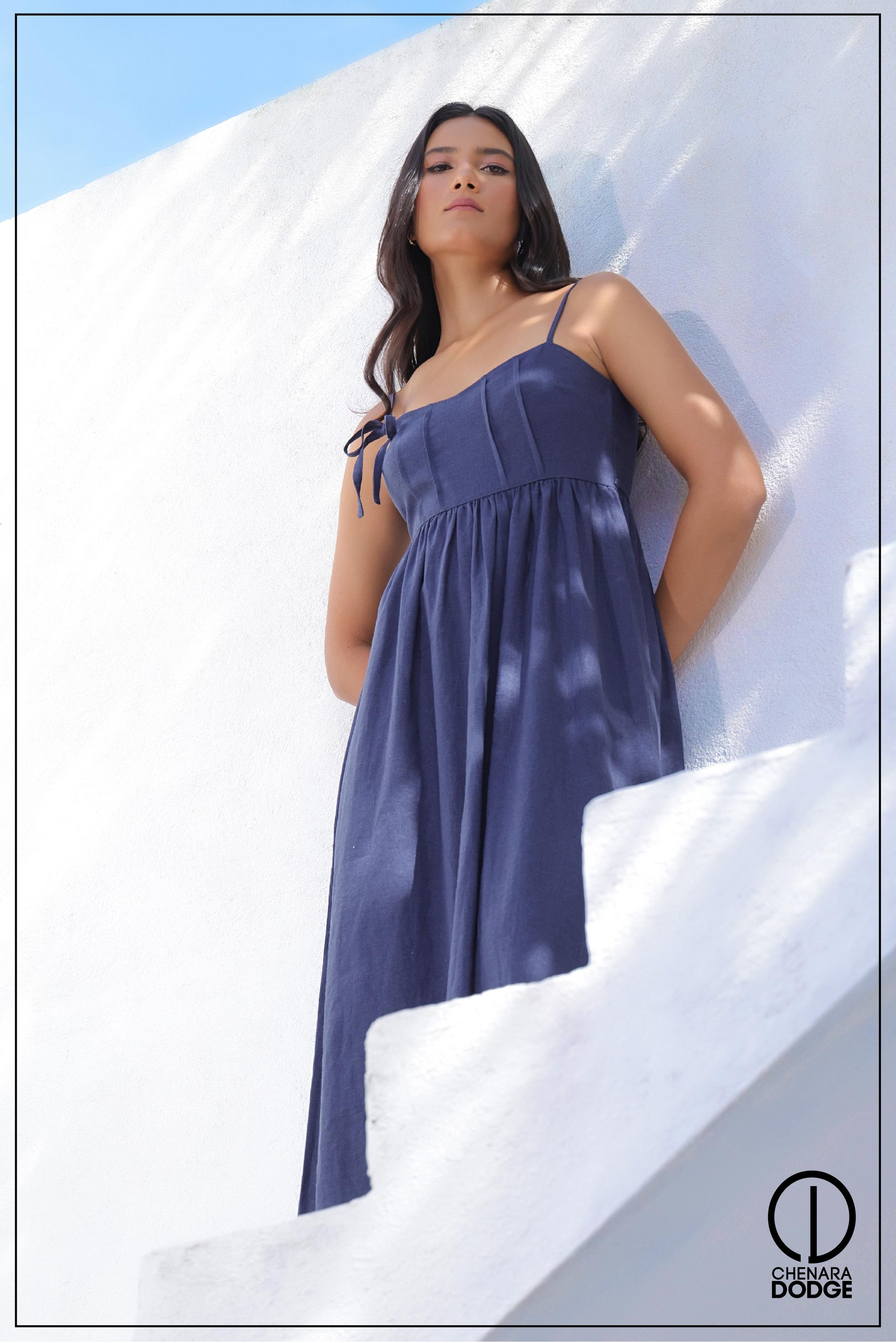 CLARA PIN TUCK MAXI DRESS