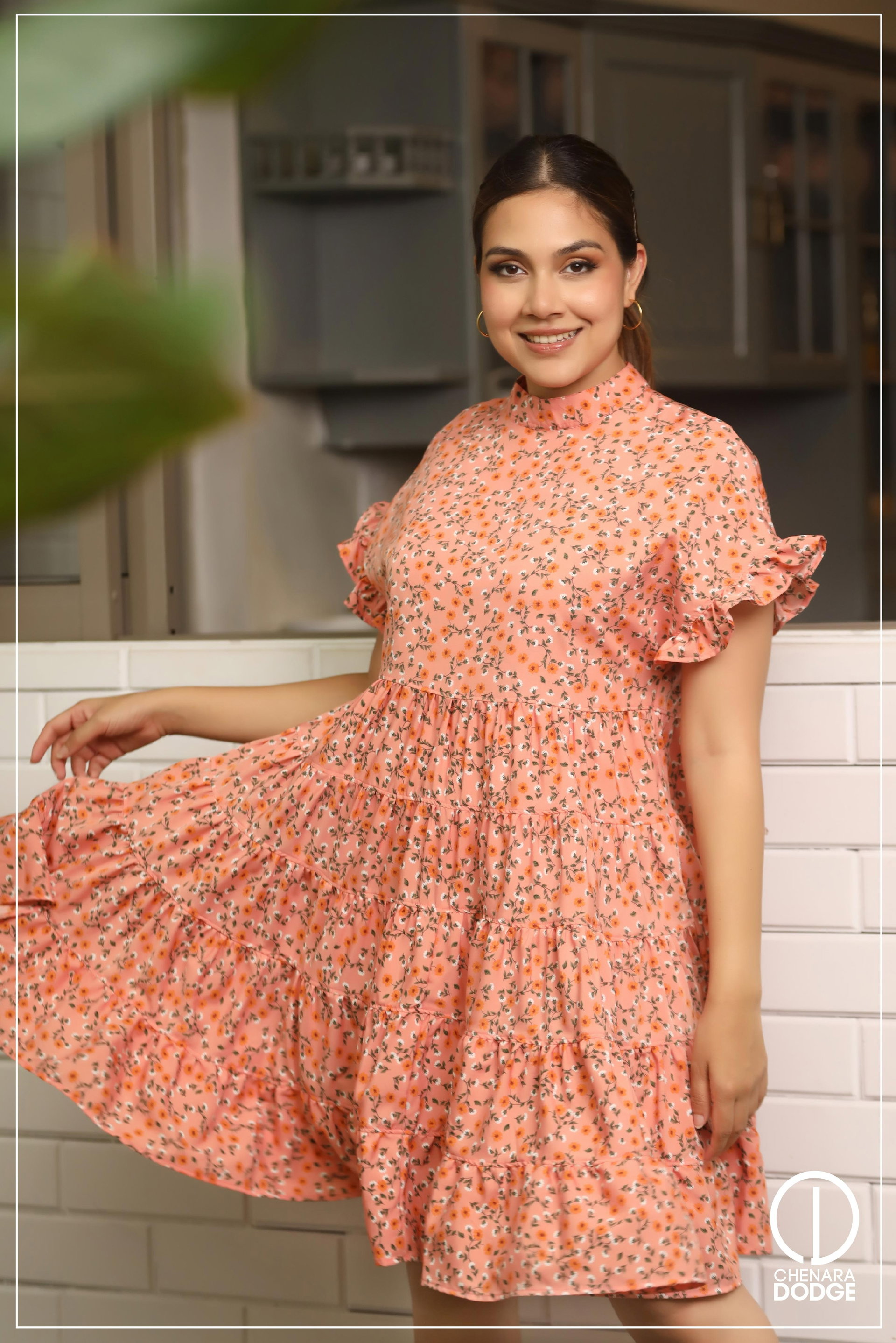 CLIARA TIERED MINI DRESS