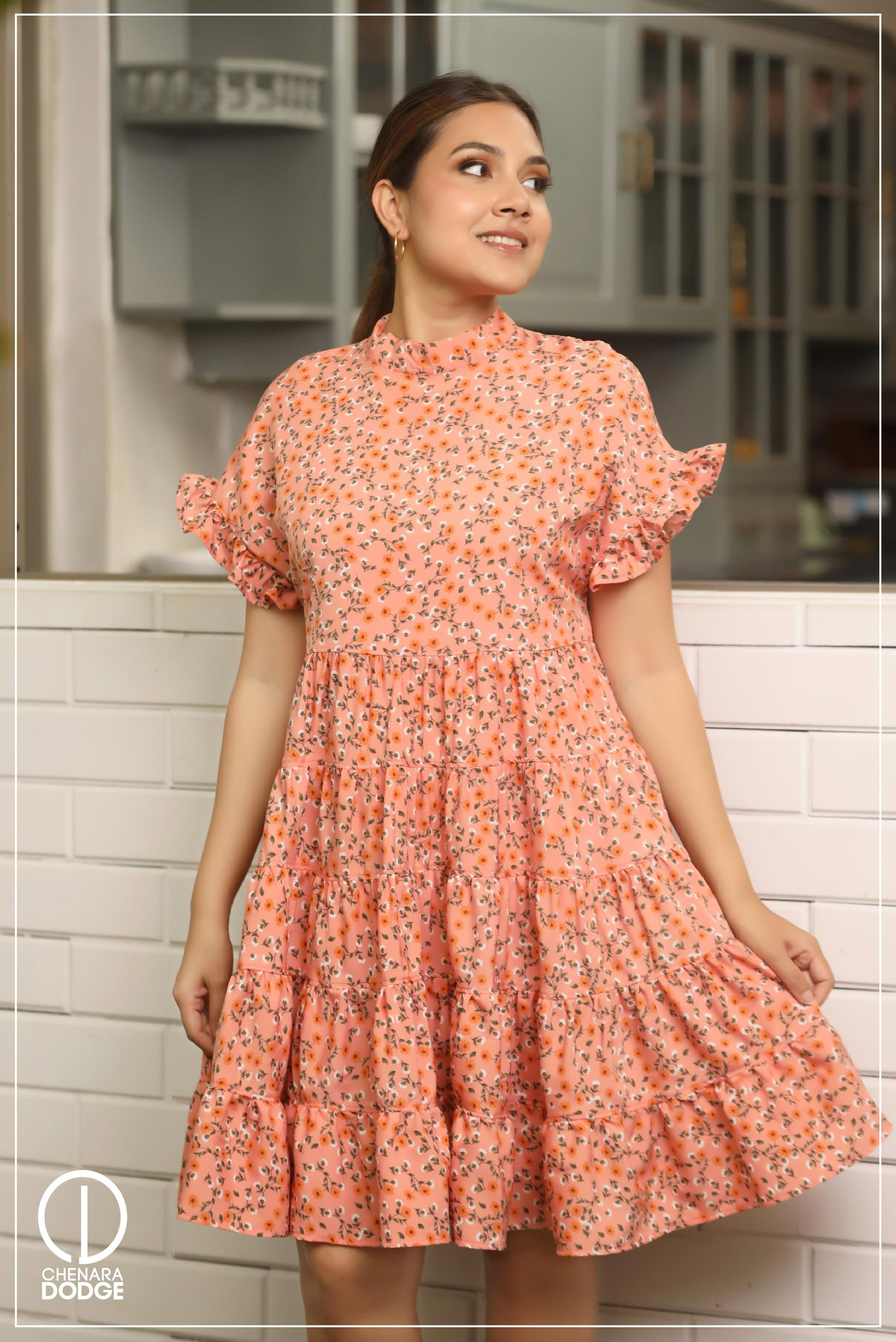 CLIARA TIERED MINI DRESS