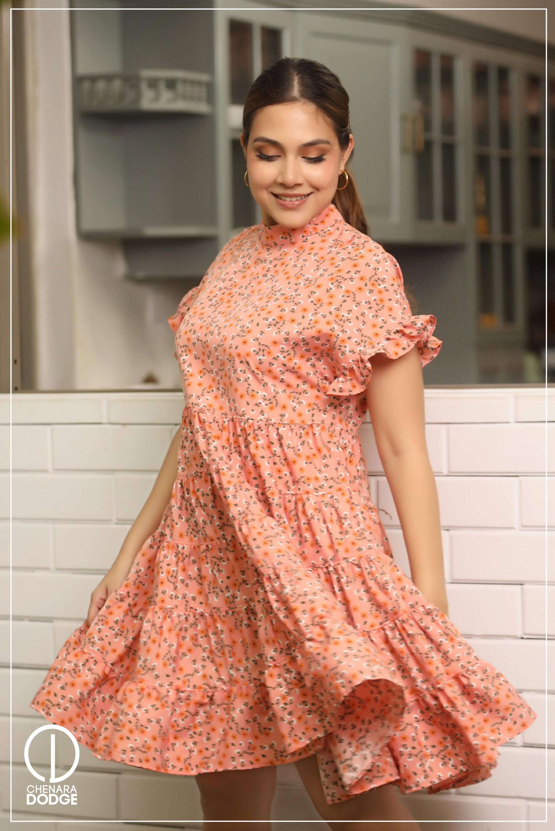 CLIARA TIERED MINI DRESS