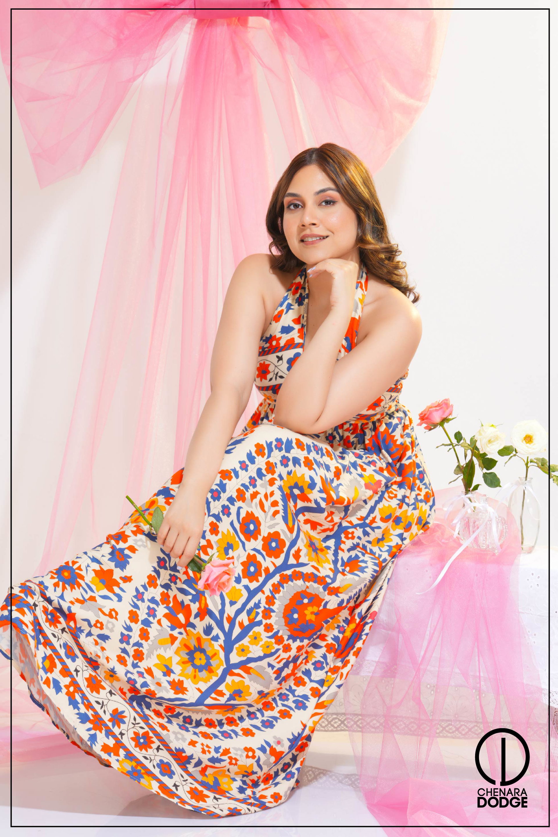 CORA HAITERNECK MAXI DRESS
