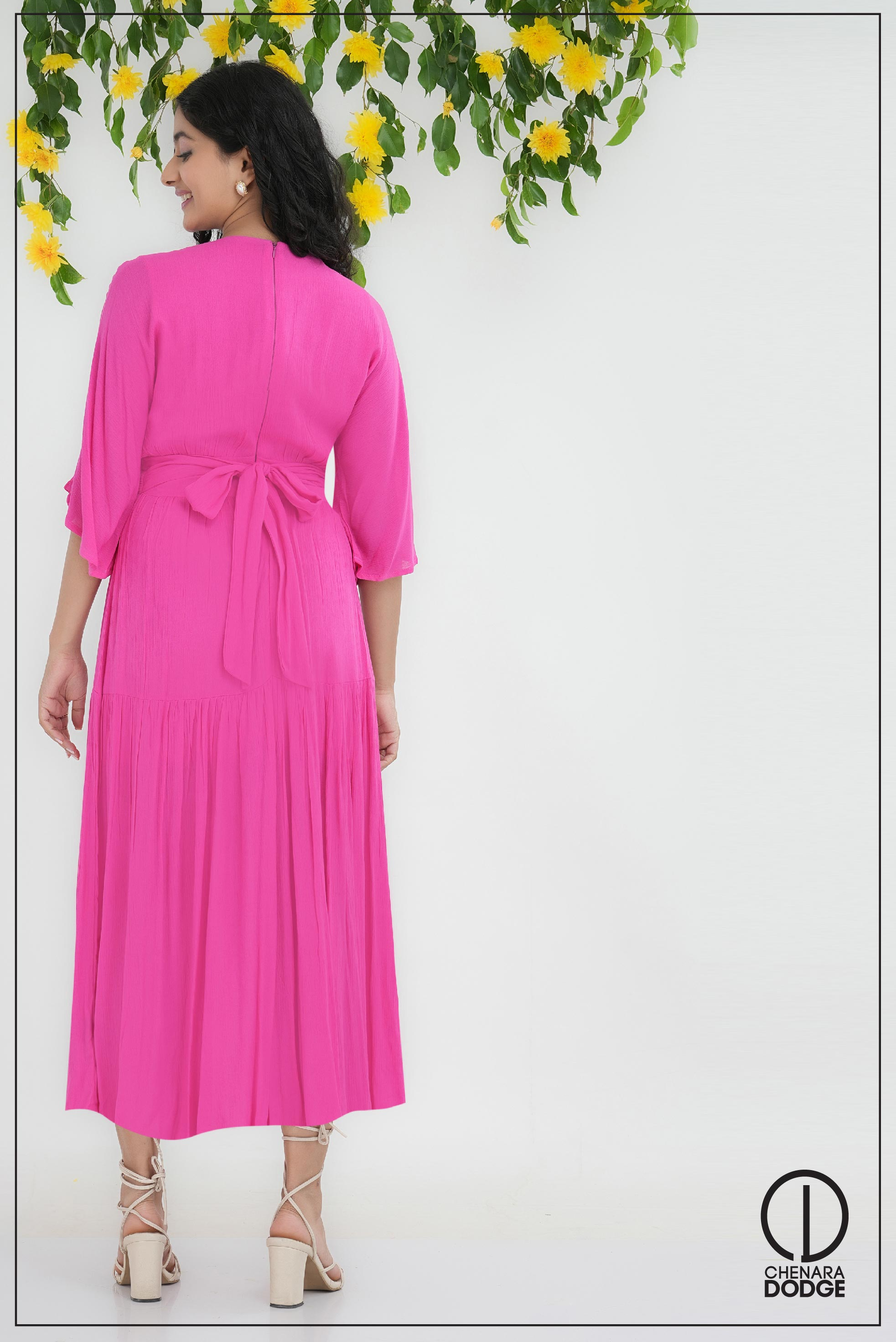 DAISY EMBROIDERED MIDI DRESS