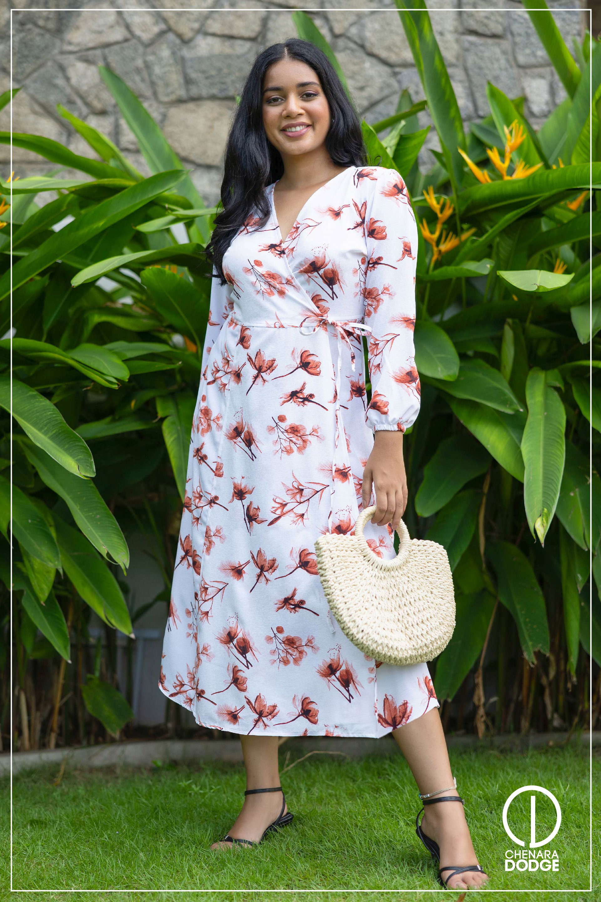 DARIA WRAP MIDI DRESS