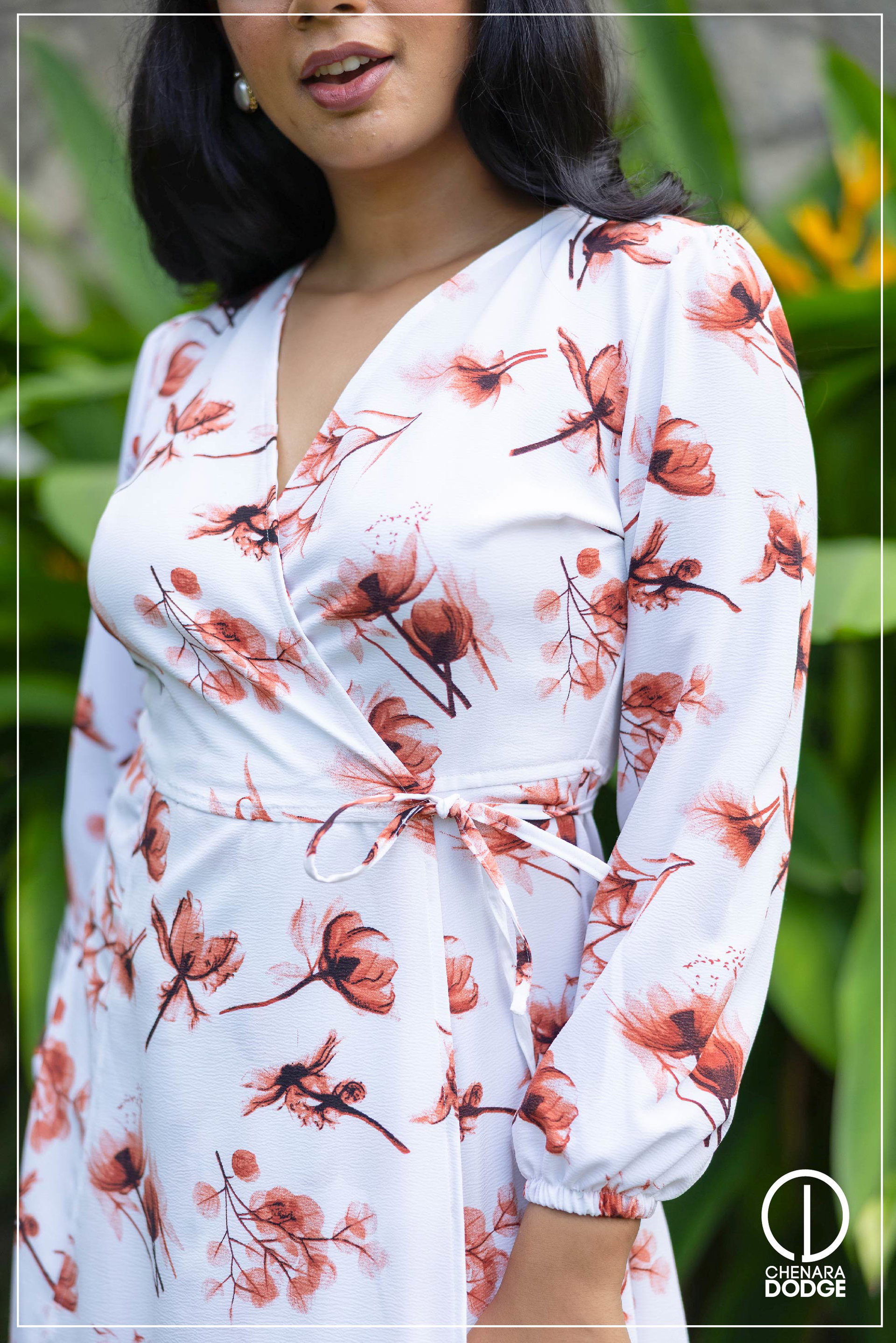 DARIA WRAP MIDI DRESS