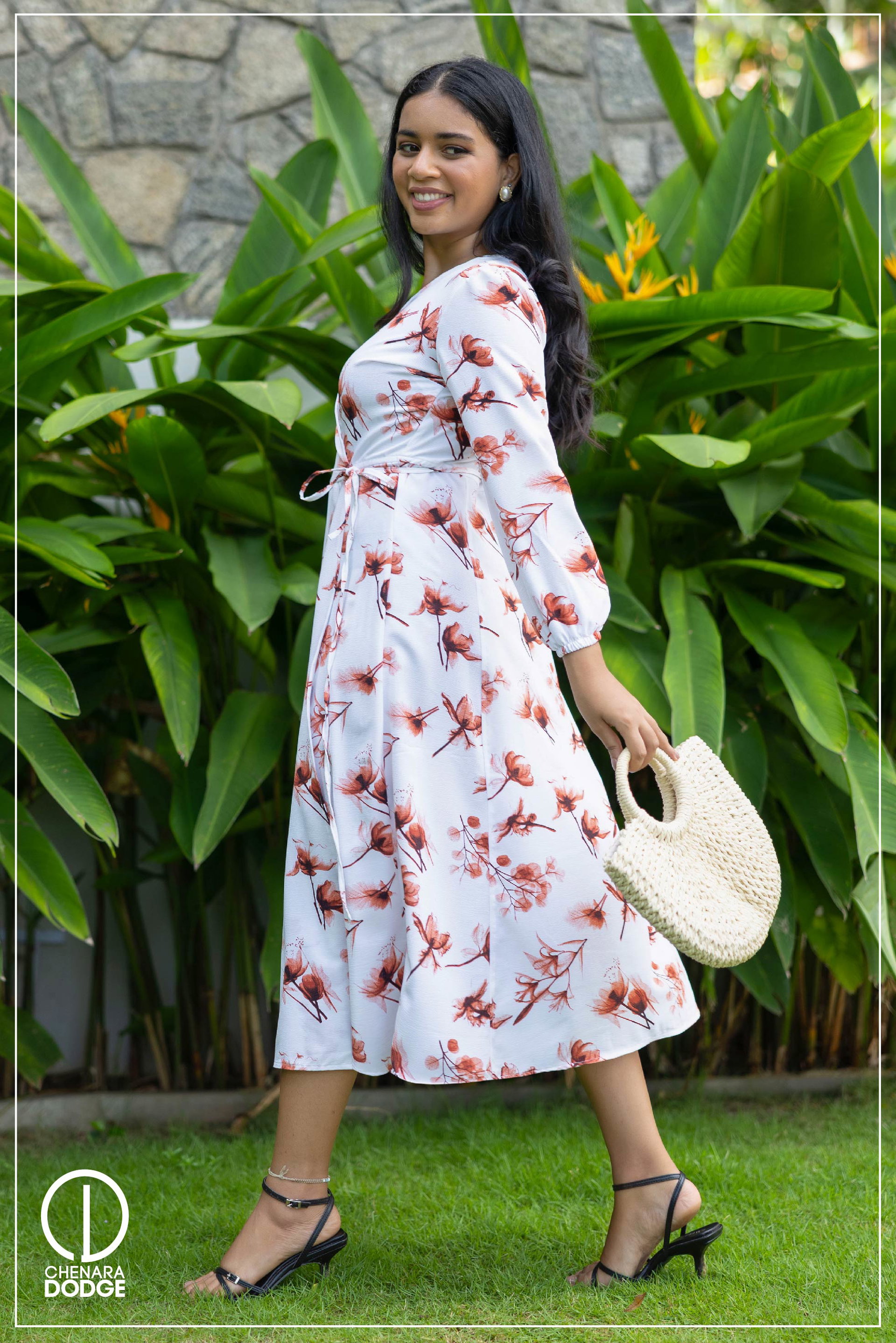 DARIA WRAP MIDI DRESS