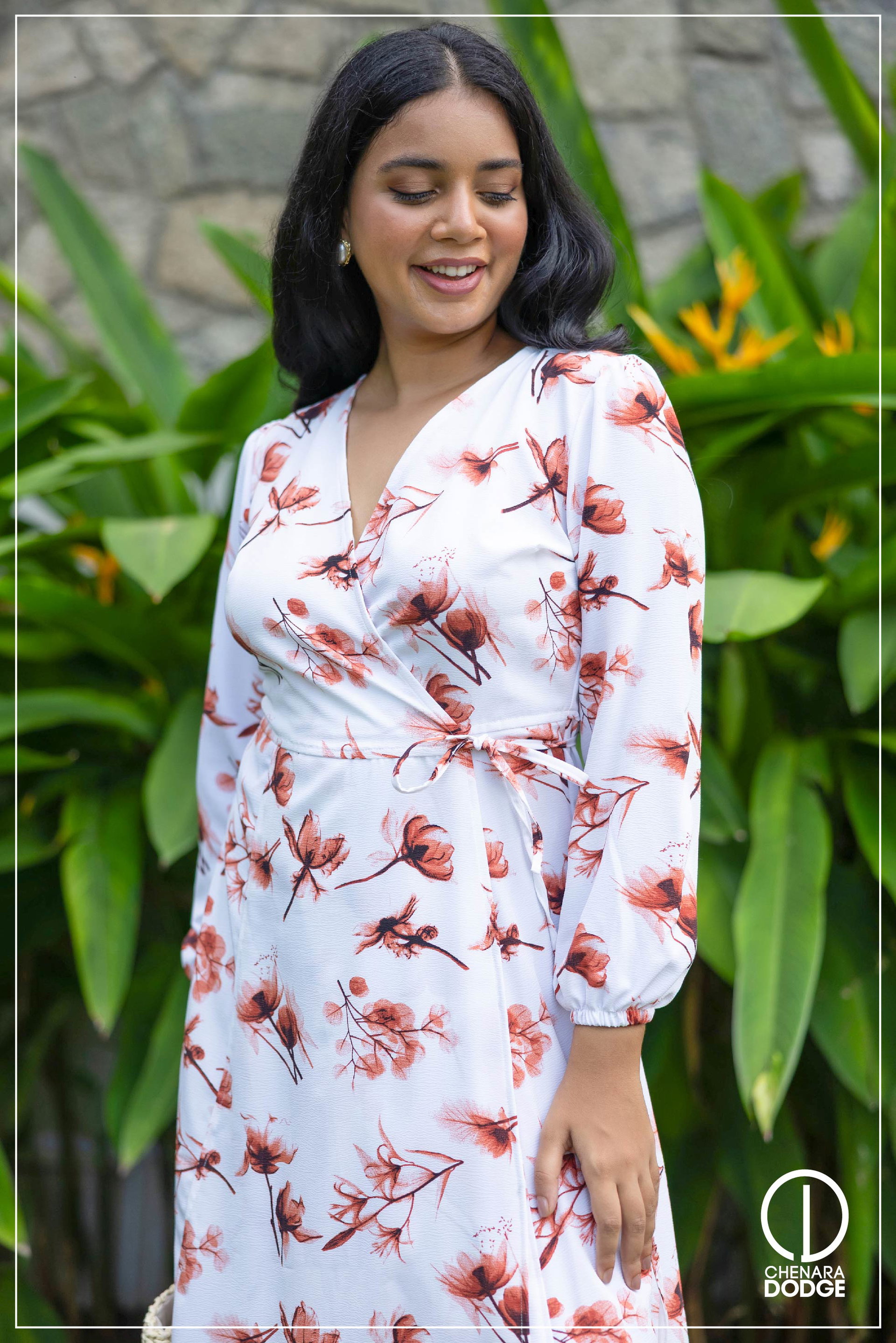 DARIA WRAP MIDI DRESS