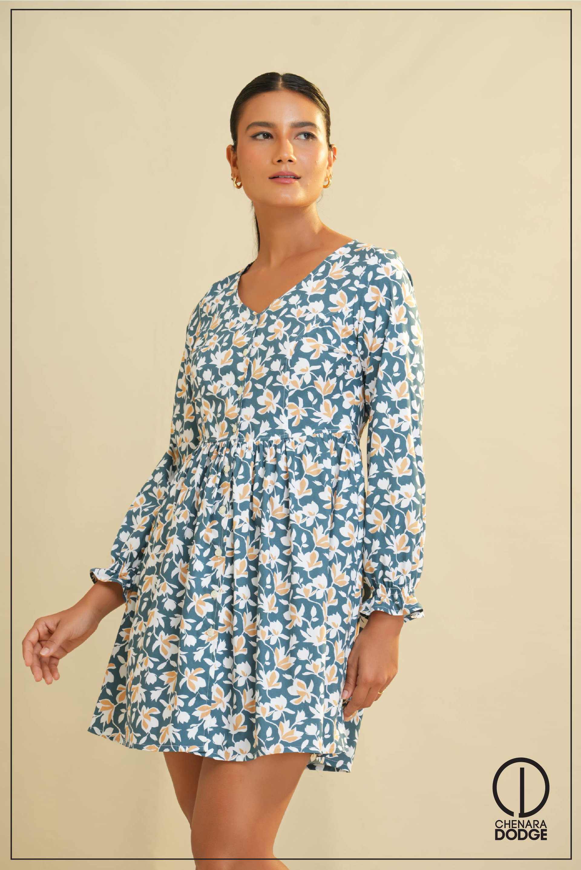 DEBBIE RED PUFFY MINI DRESS