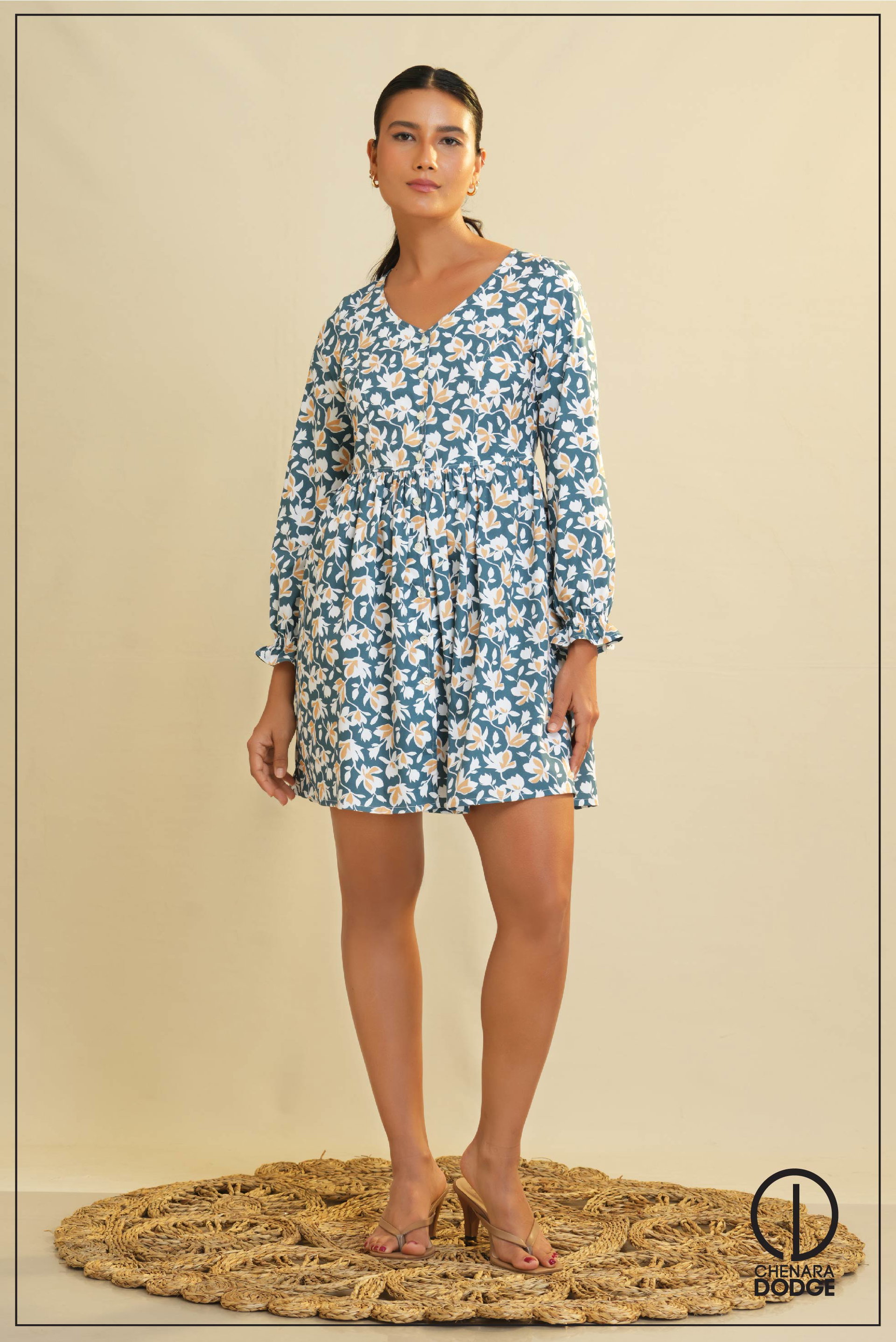 DEBBIE RED PUFFY MINI DRESS