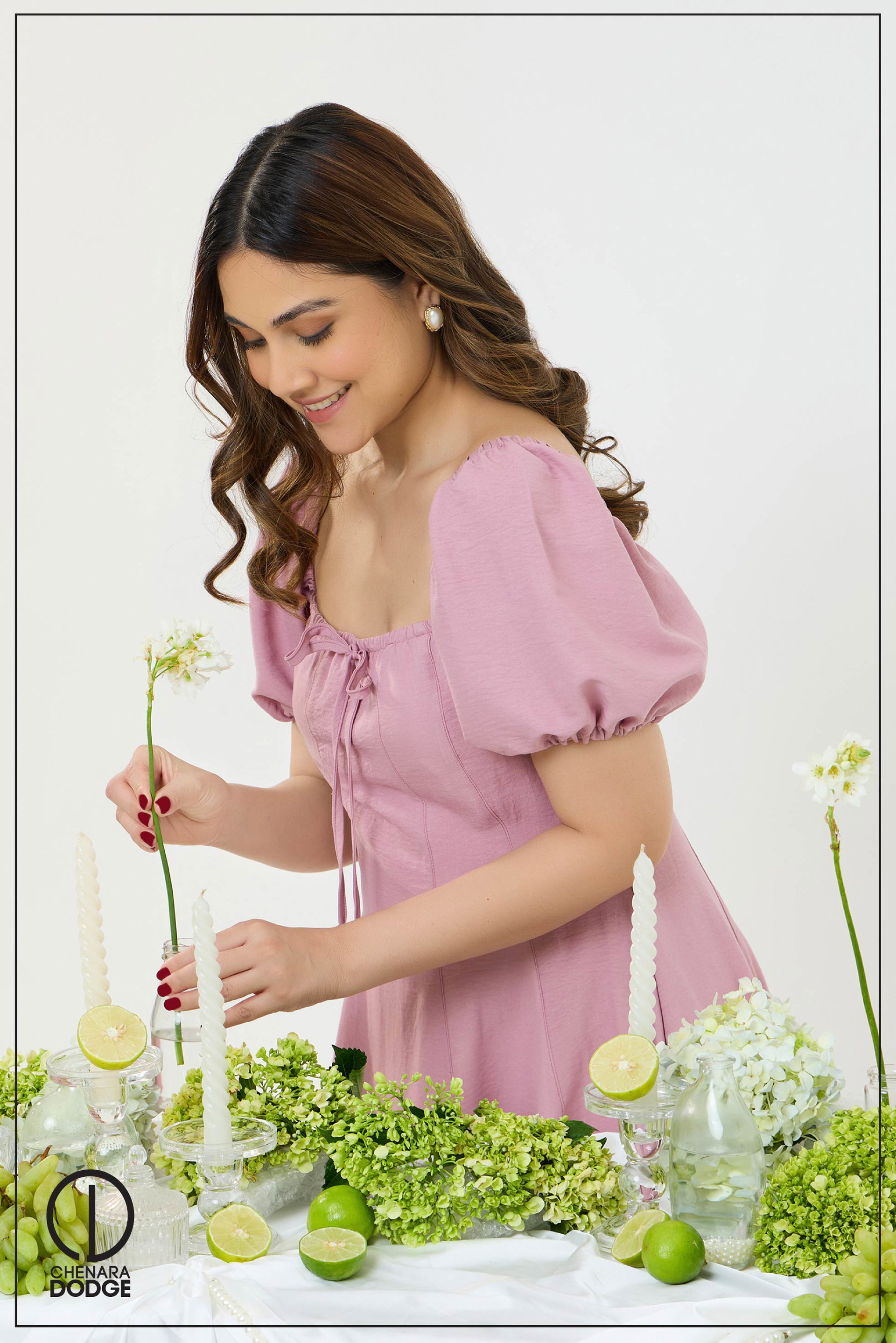 ELINA TIE-UP MAXI DRESS