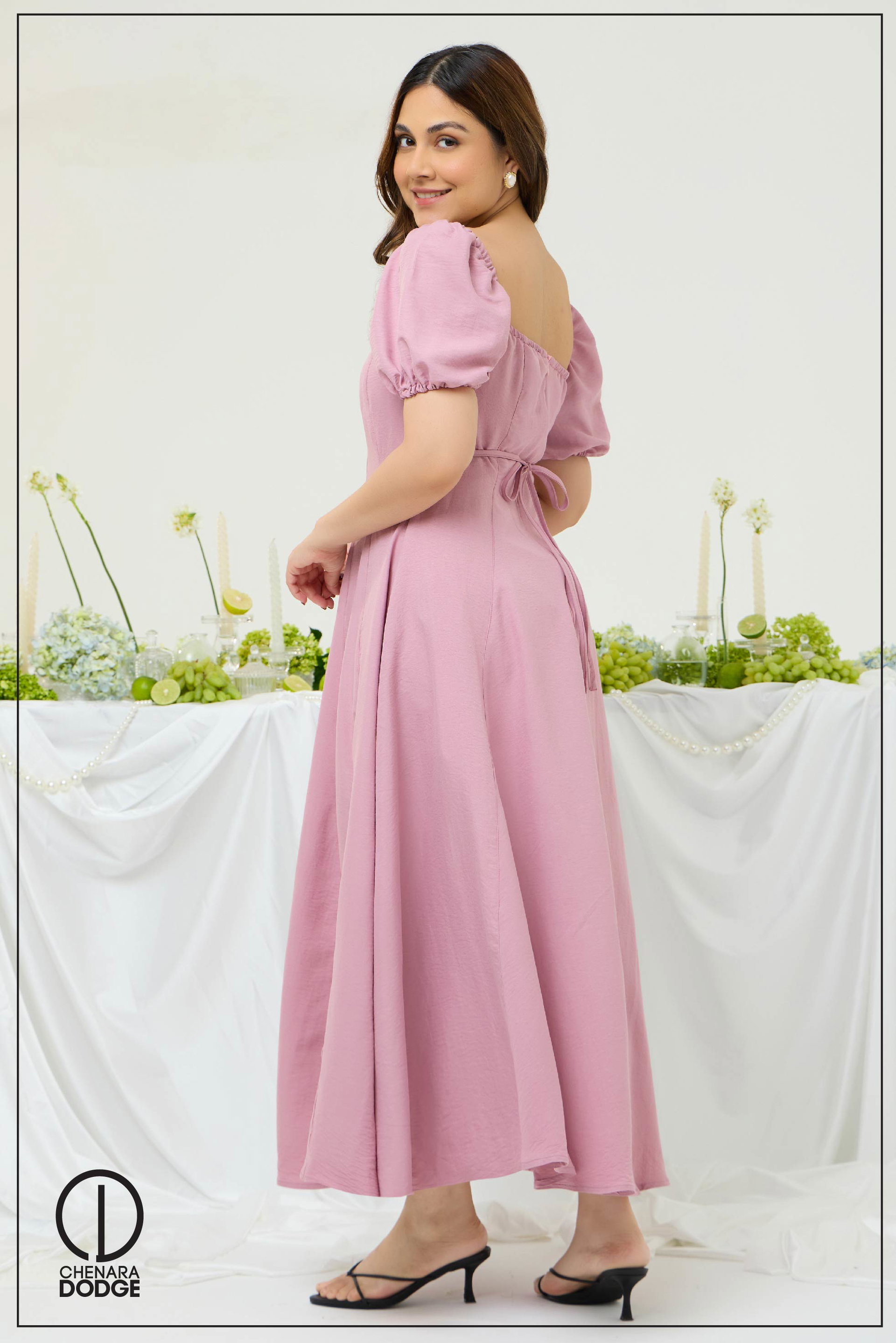 ELINA TIE-UP MAXI DRESS