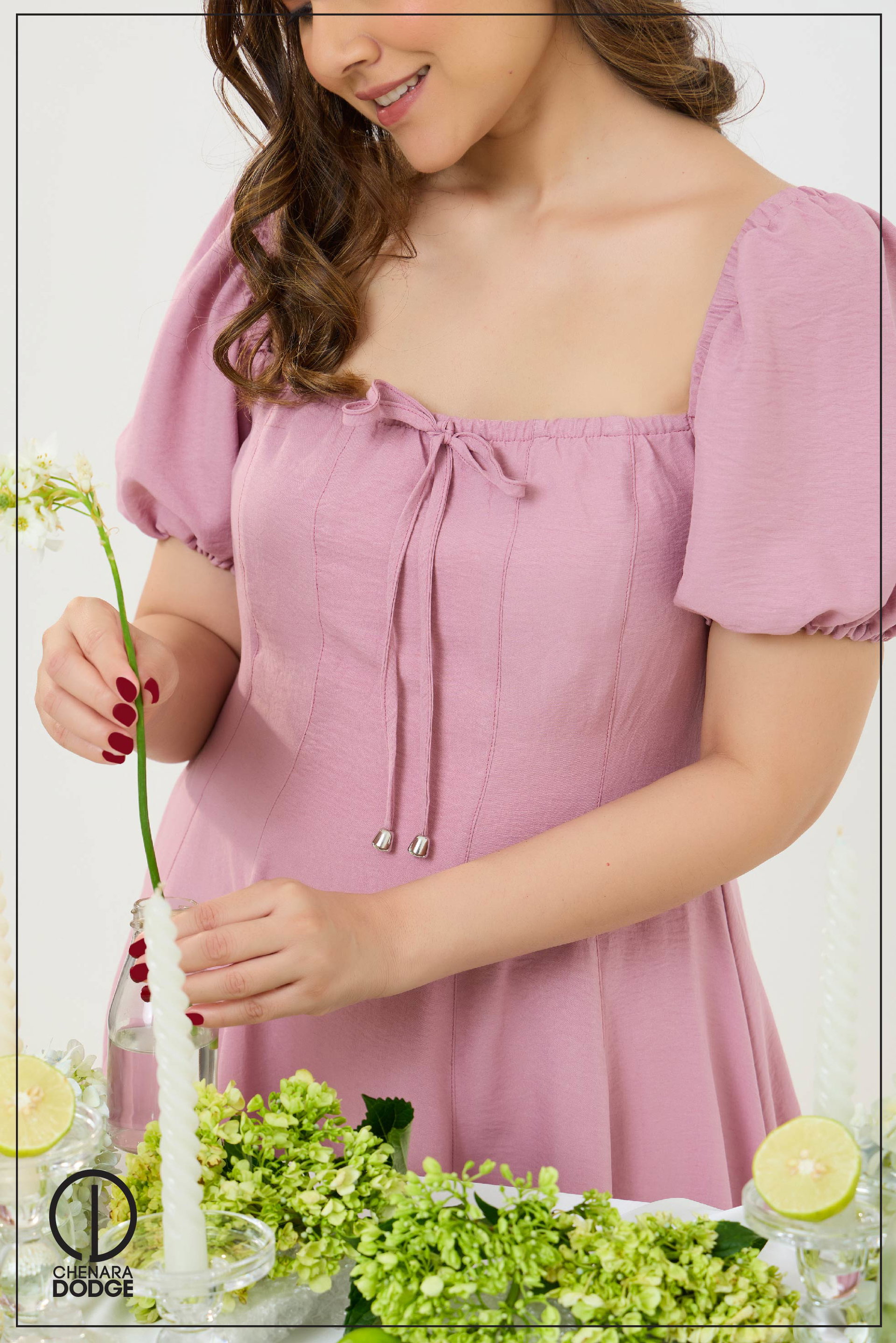 ELINA TIE-UP MAXI DRESS