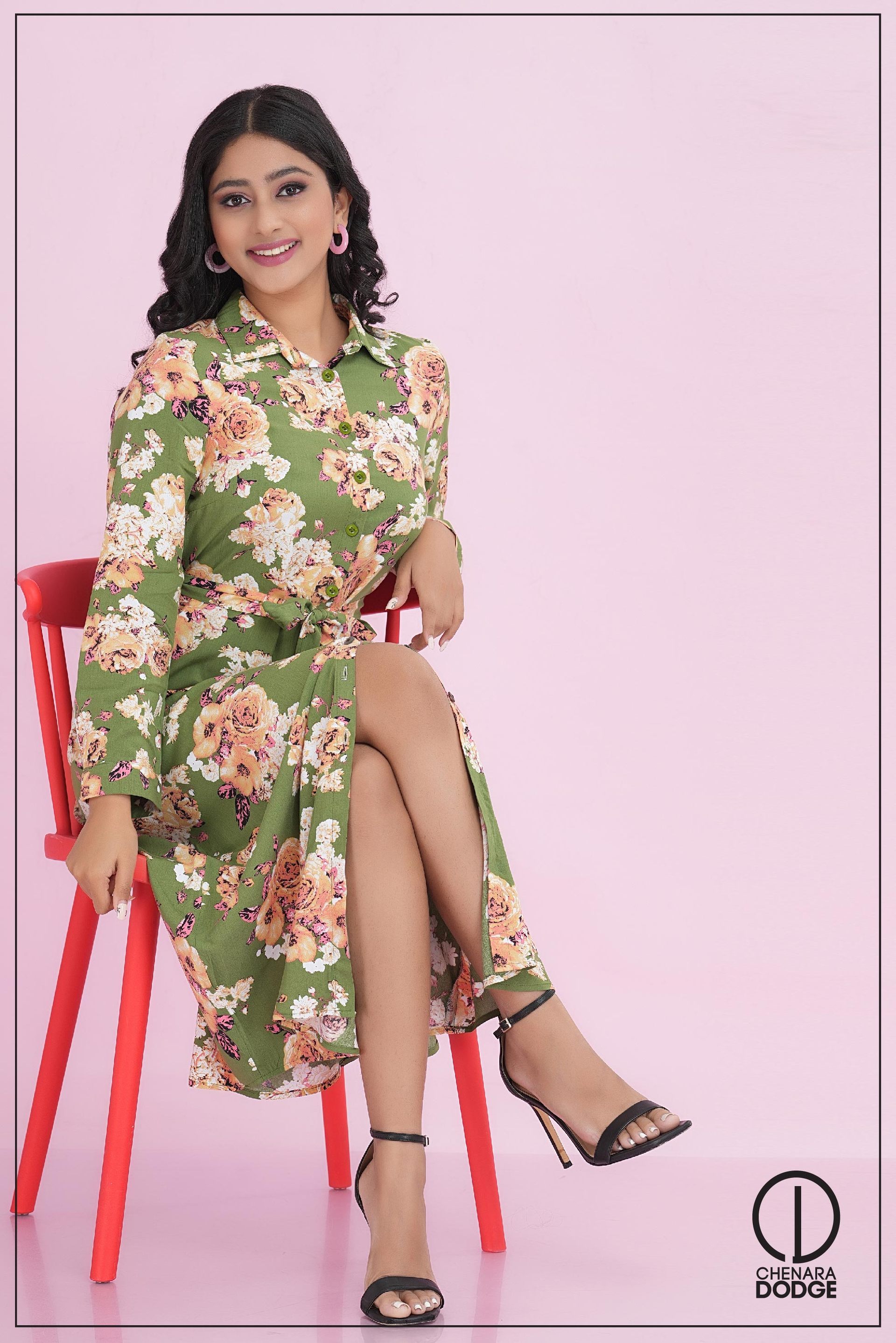 ELIZA TIE-UP MAXI DRESS