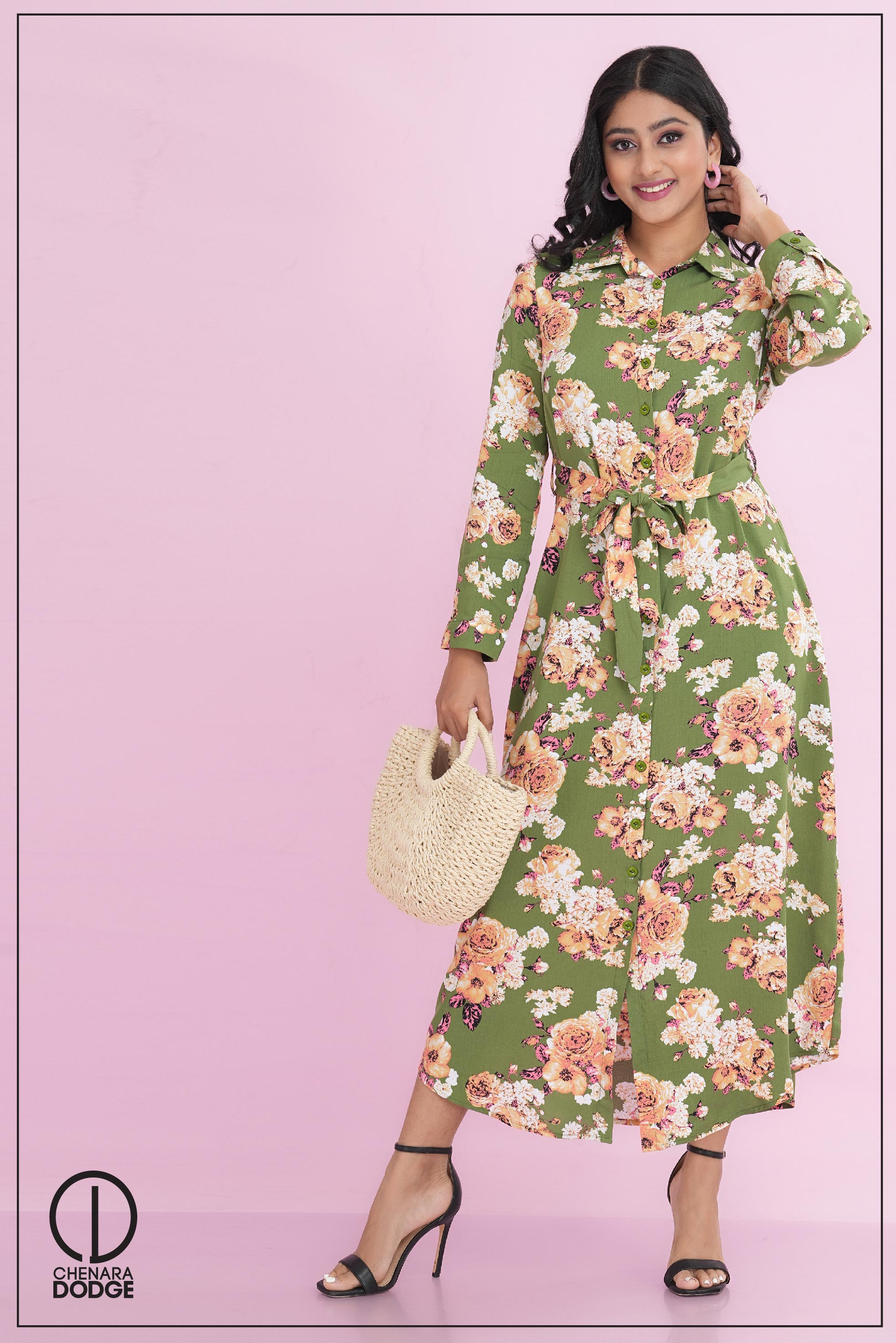ELIZA TIE-UP MAXI DRESS