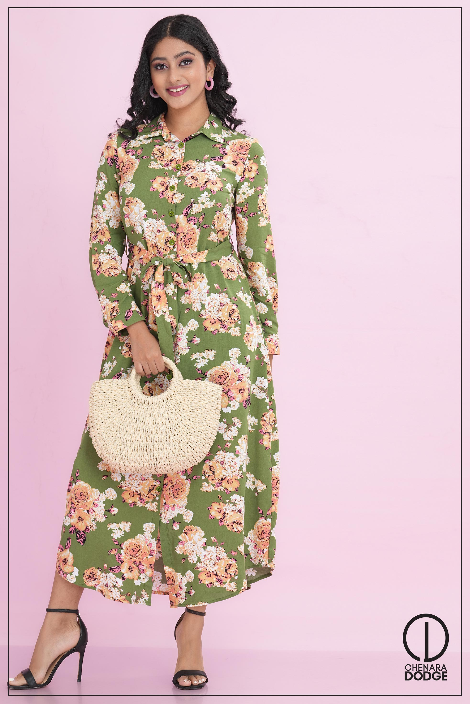 ELIZA TIE-UP MAXI DRESS