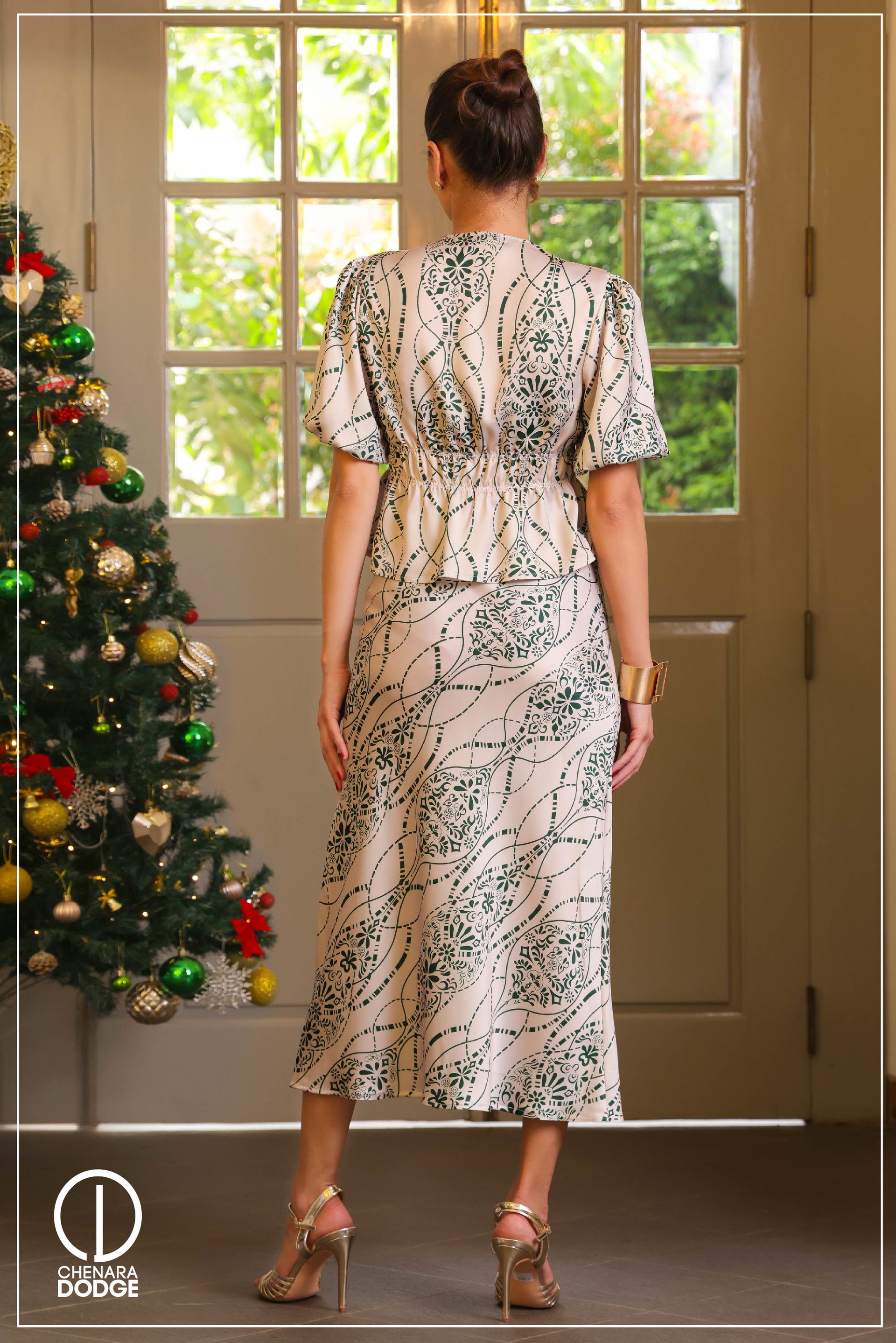 ELLA Bias Cut Midi SKIRT