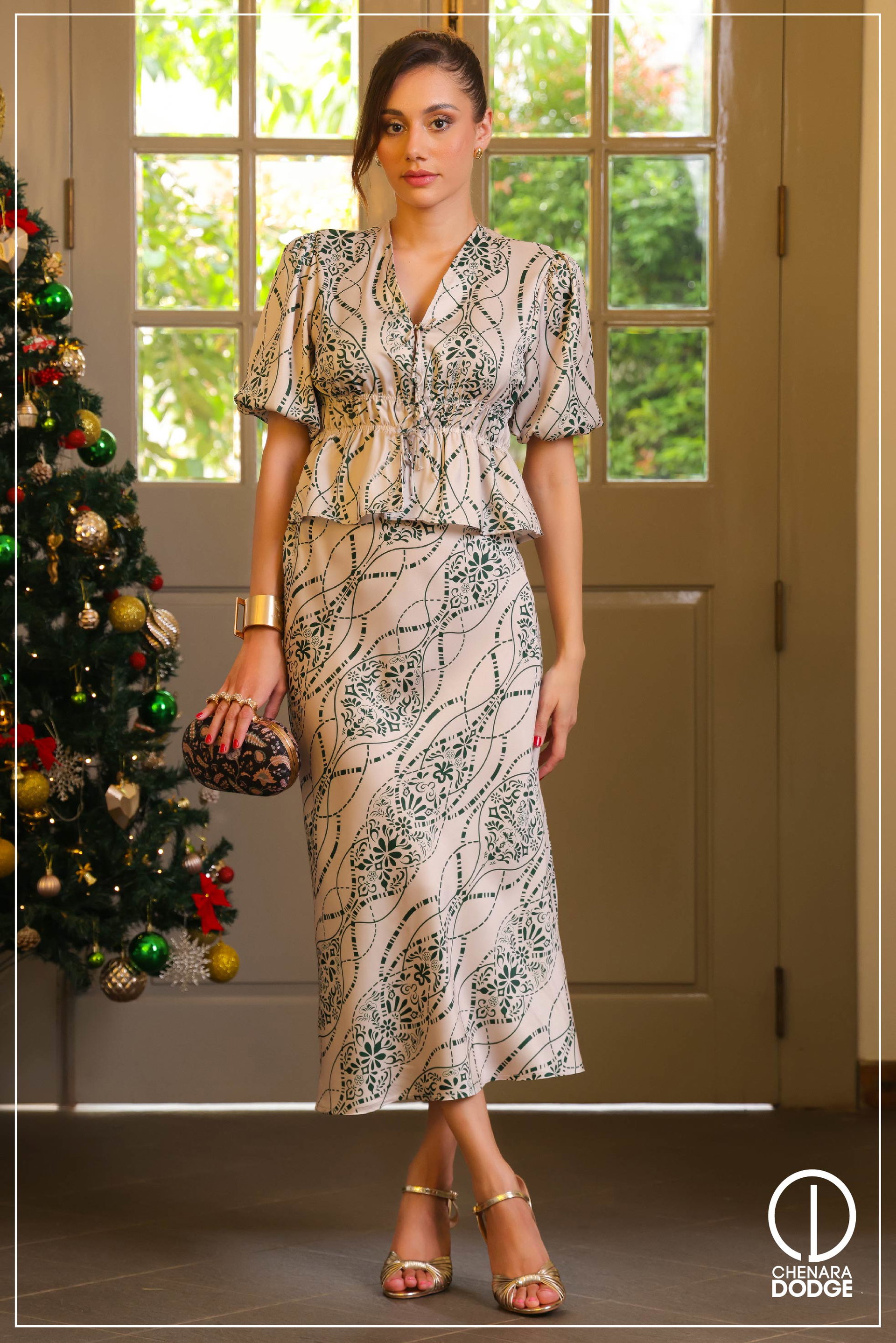 ELLA Bias Cut Midi SKIRT