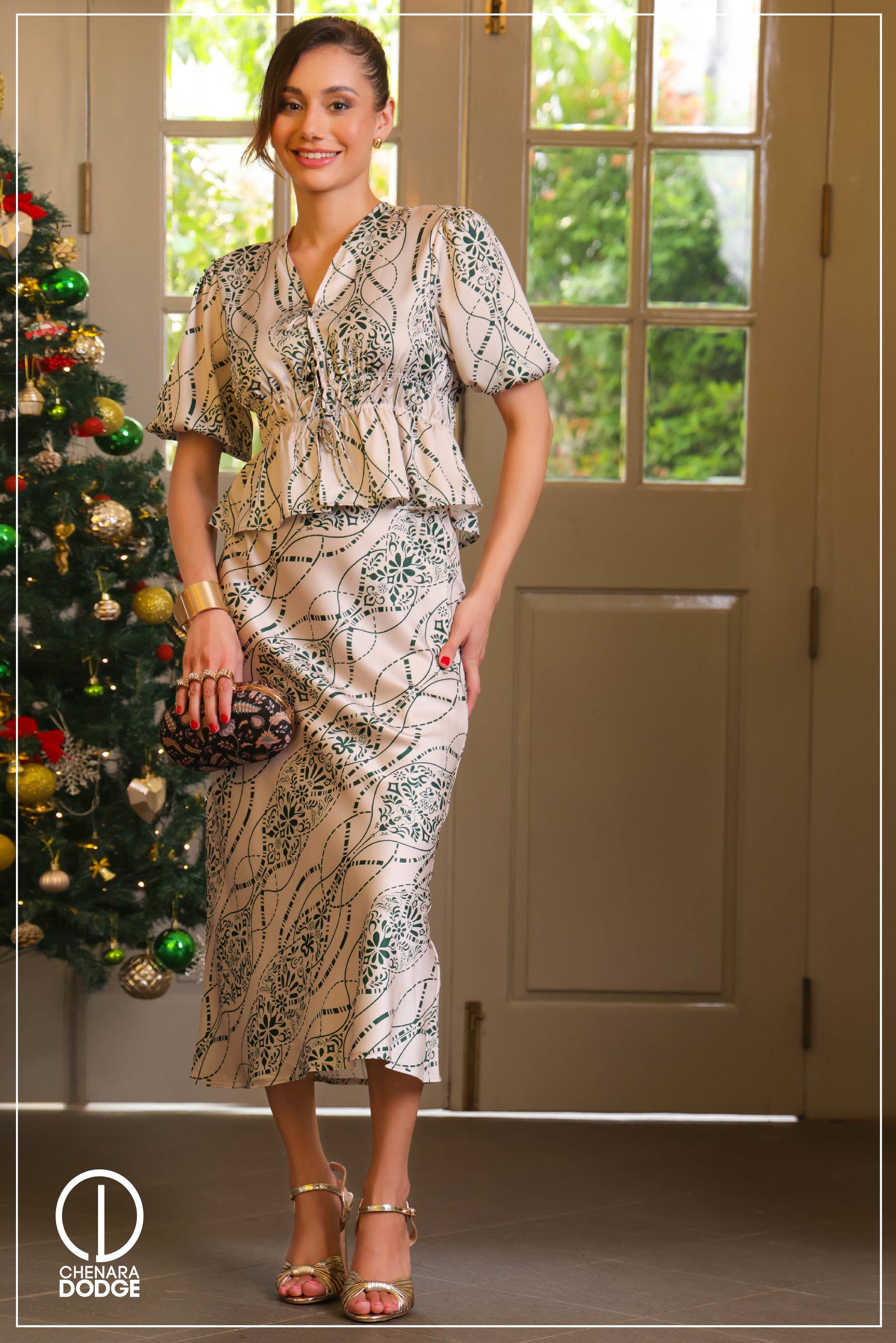 ELLA Bias Cut Midi SKIRT