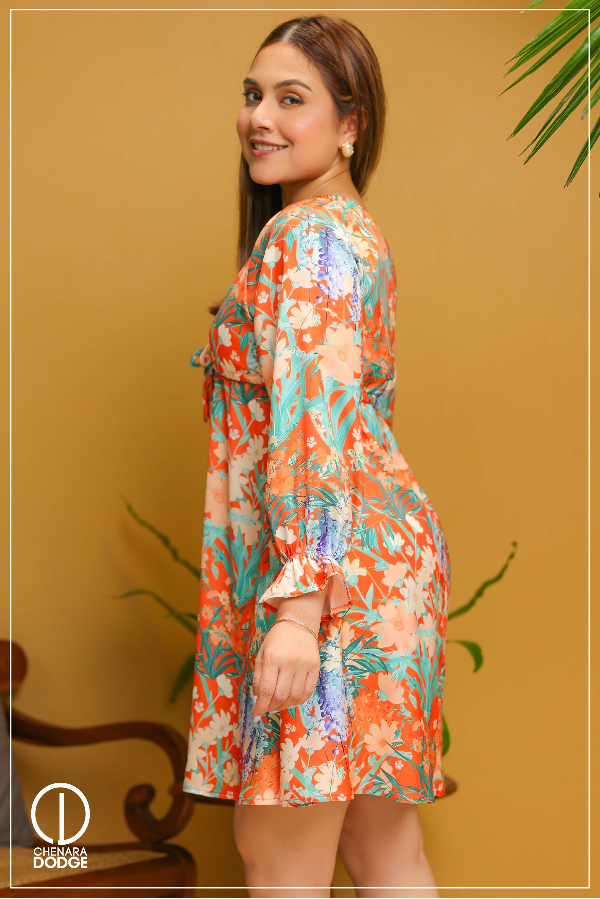 ELSA V-NECK MINI DRESS