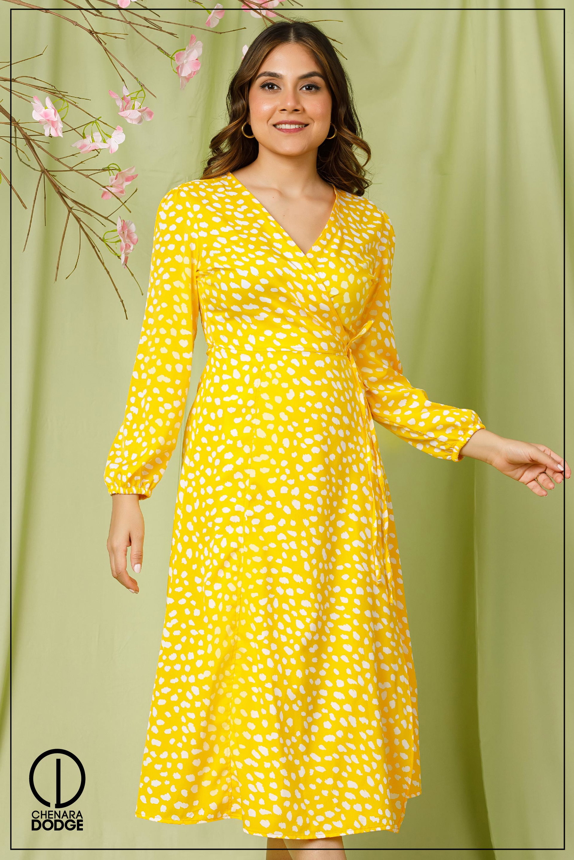 EMILY  WRAP MIDI DRESS