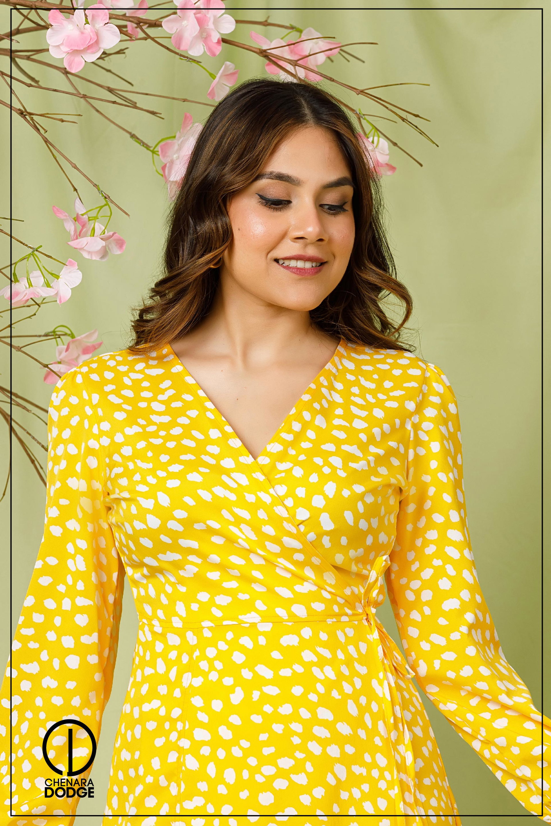 EMILY  WRAP MIDI DRESS