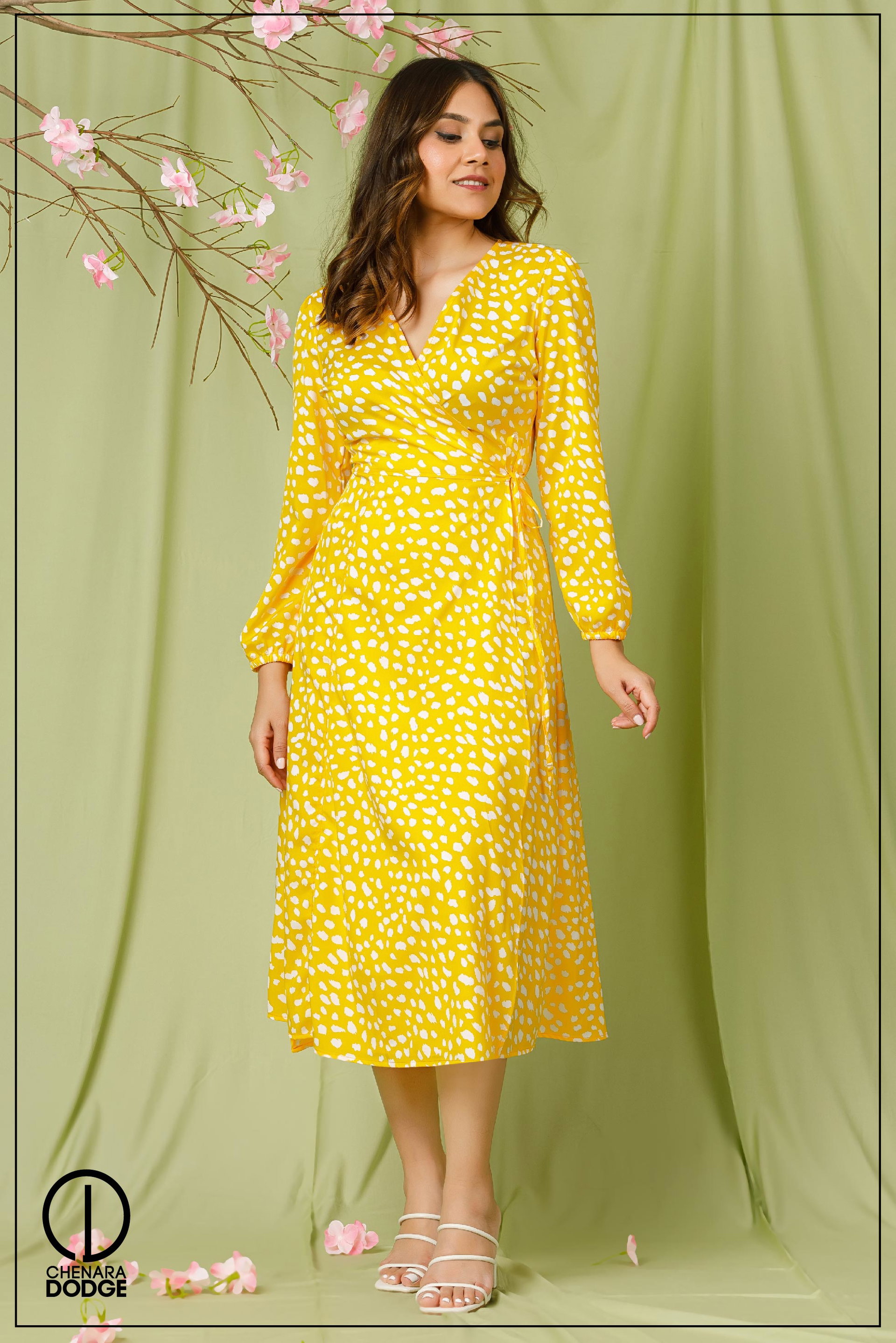 EMILY  WRAP MIDI DRESS