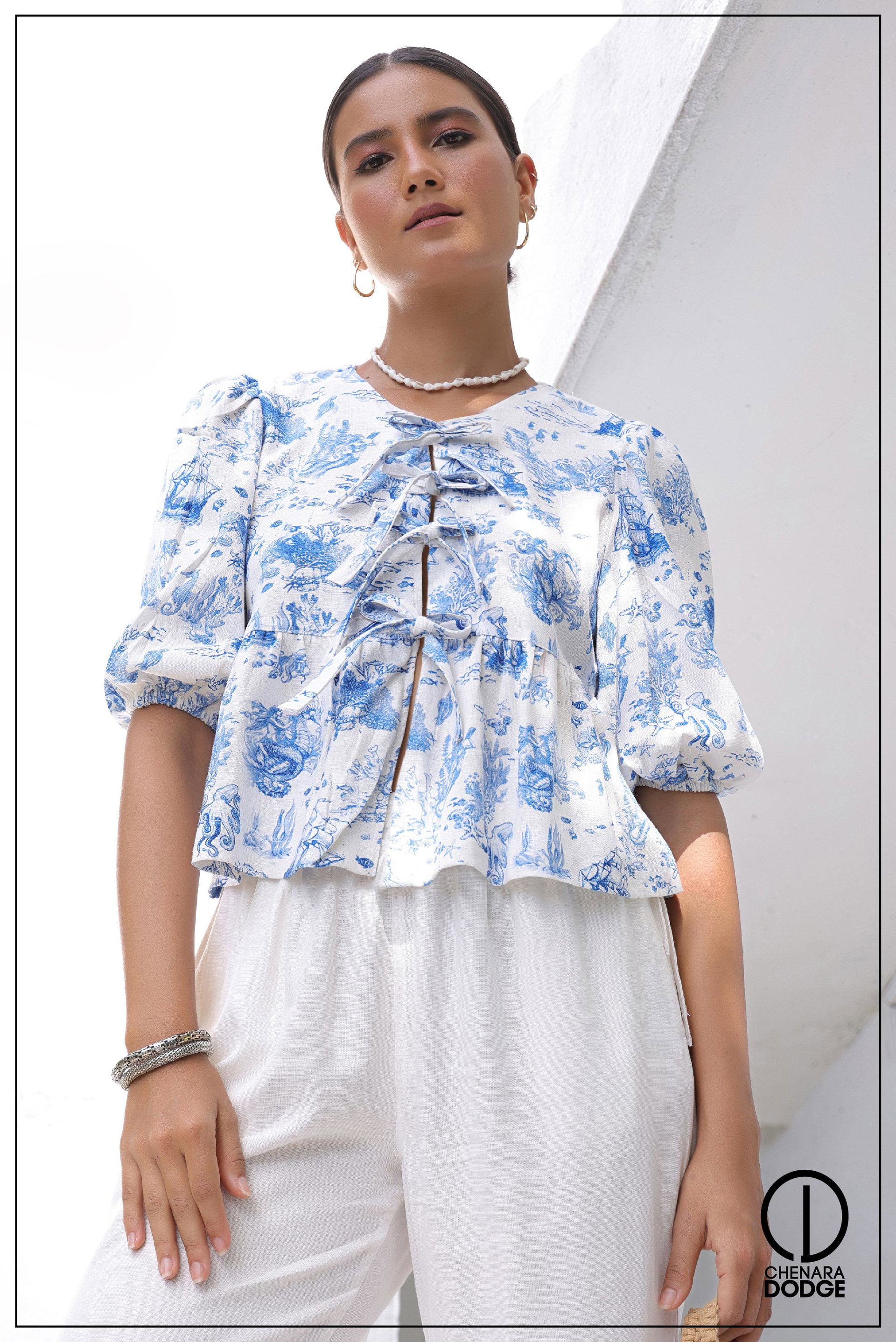 EMILY BOW TIE UP TOP