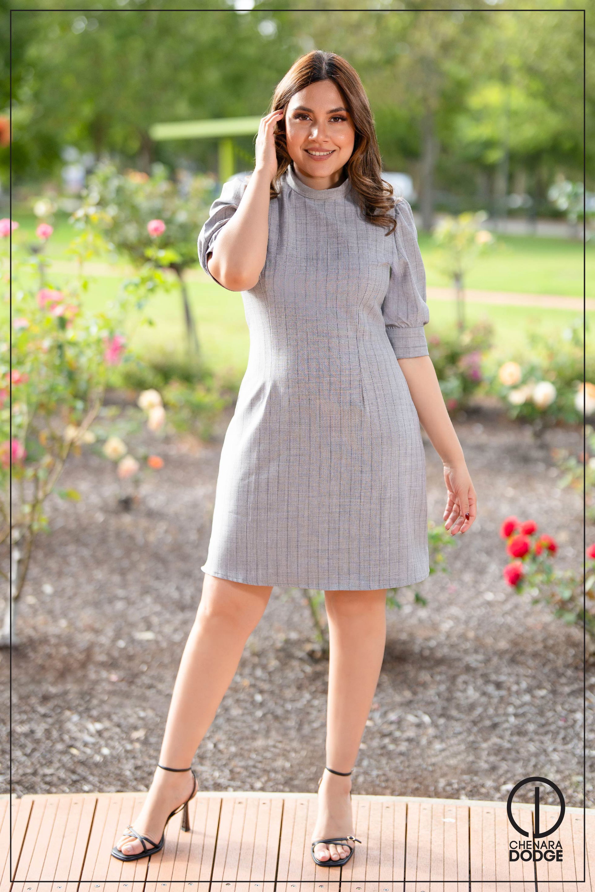 EMILY HIGH NECK MINI DRESS