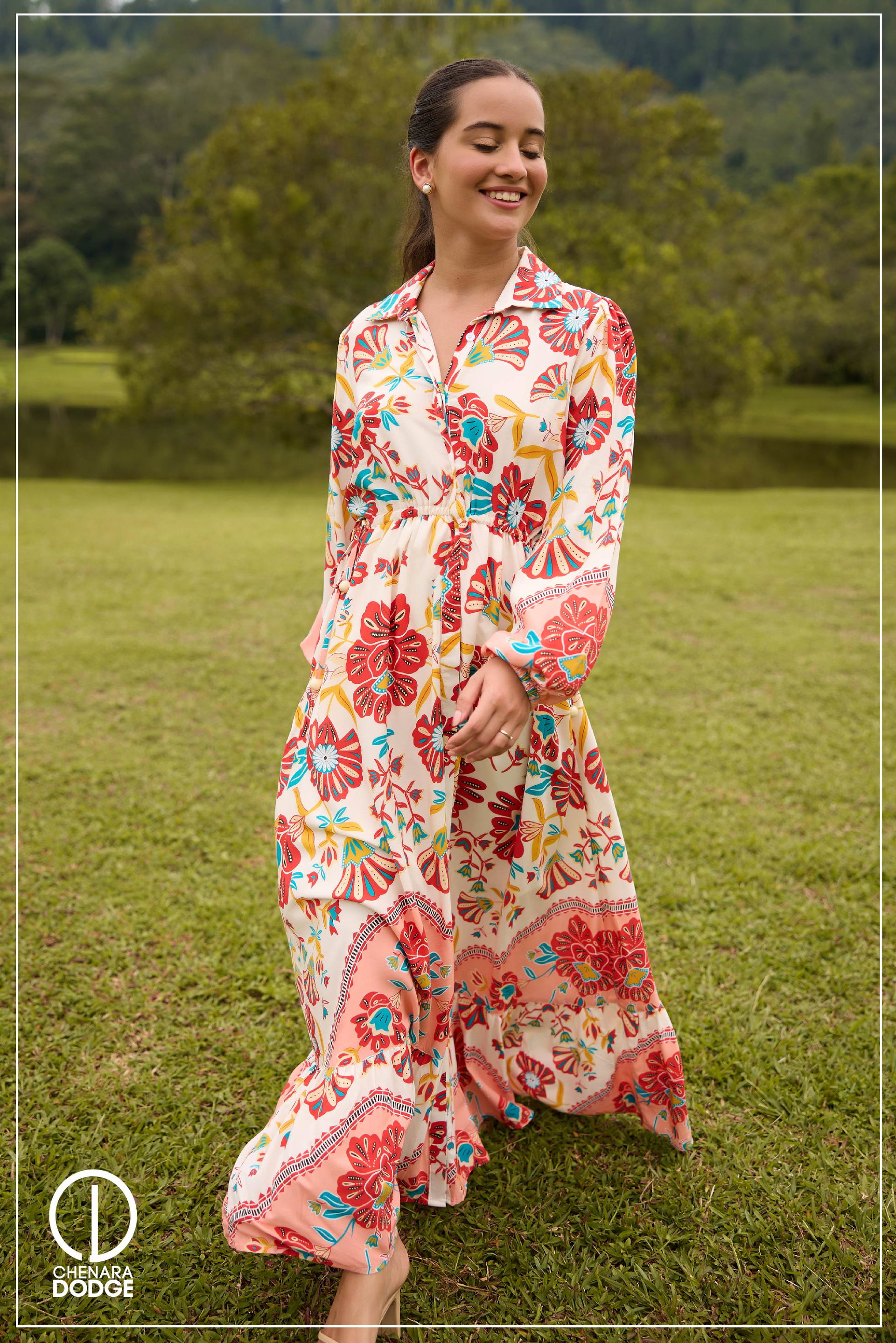 VIVIAN TIE-UP MAXI DRESS