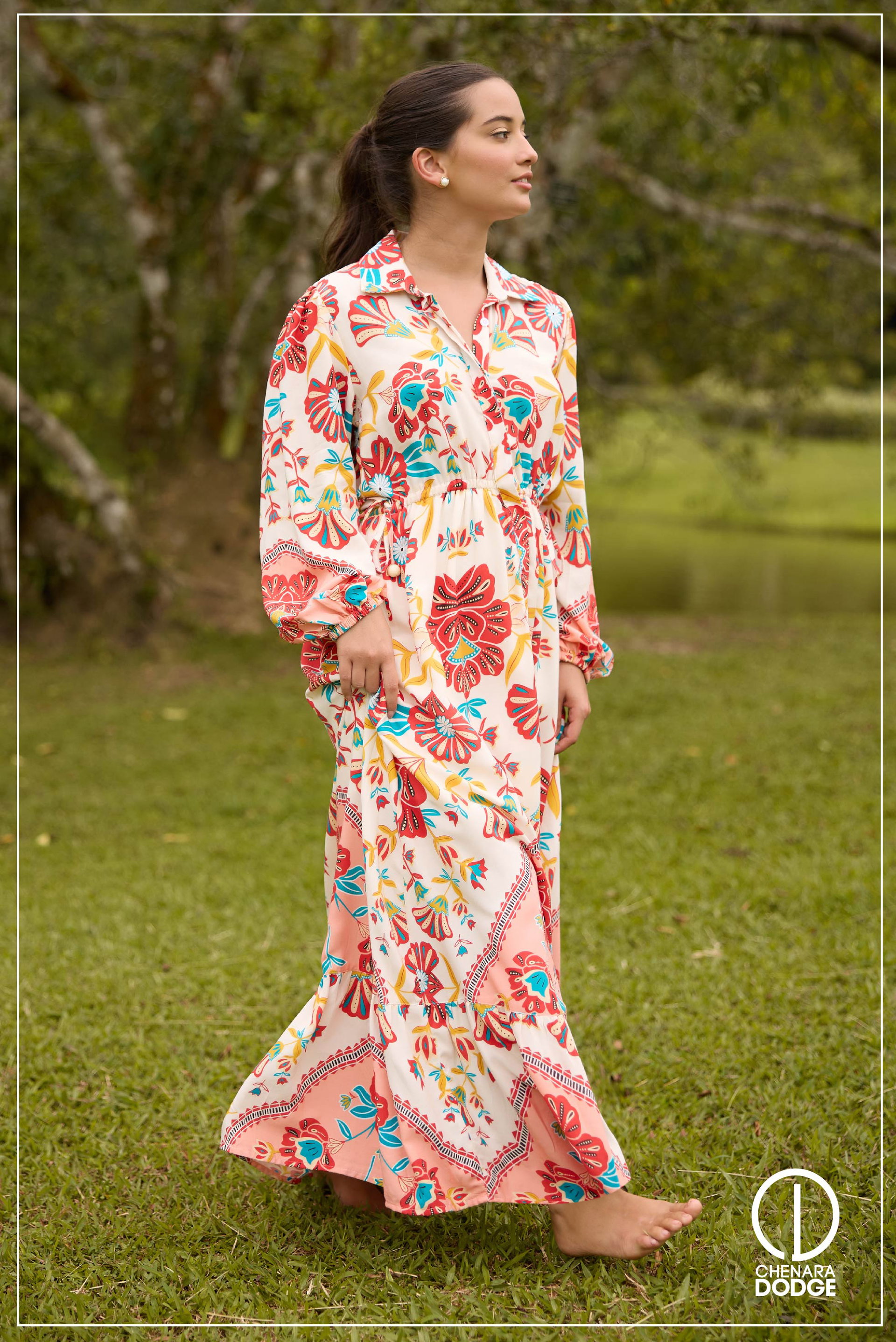 VIVIAN TIE-UP MAXI DRESS