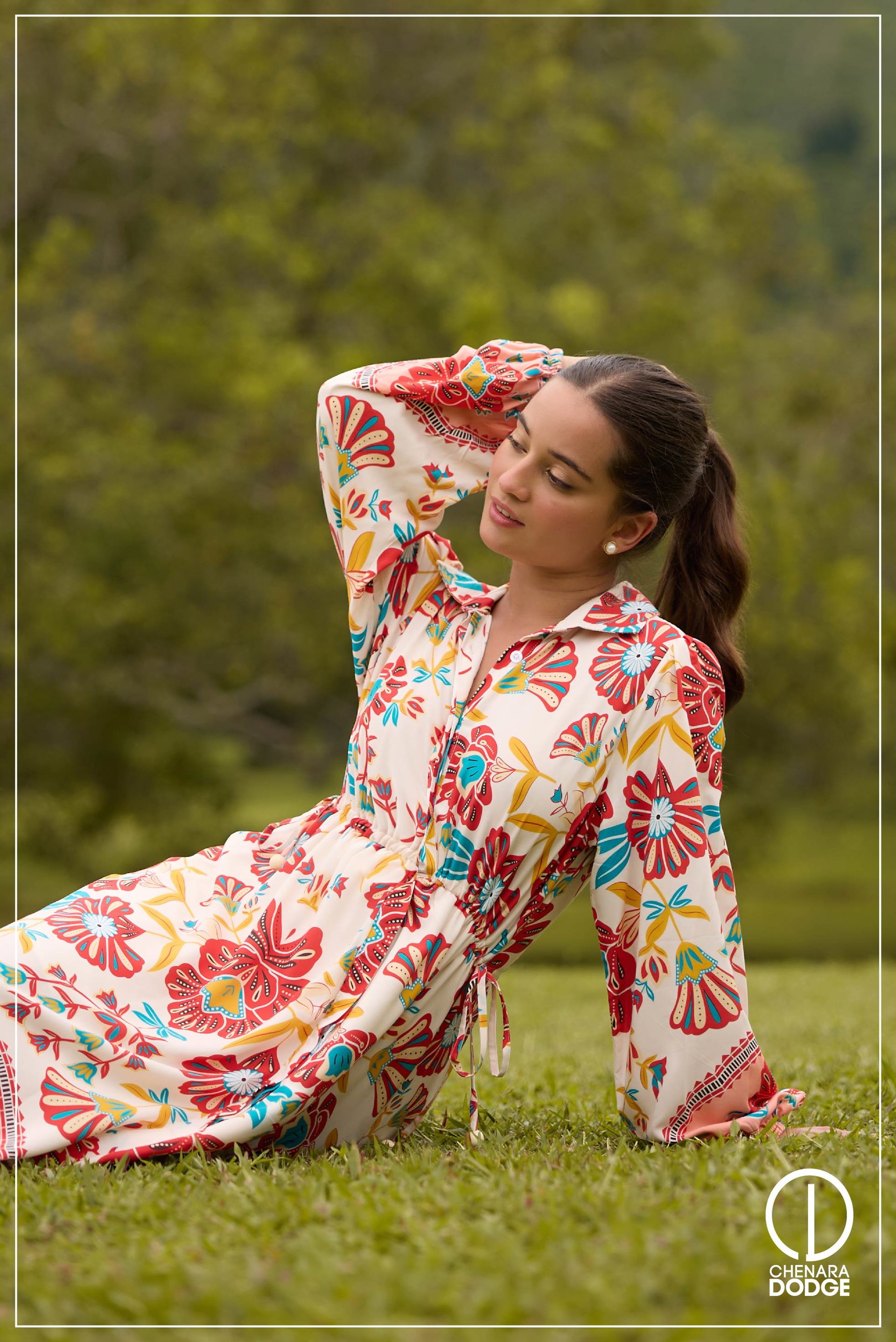 VIVIAN TIE-UP MAXI DRESS