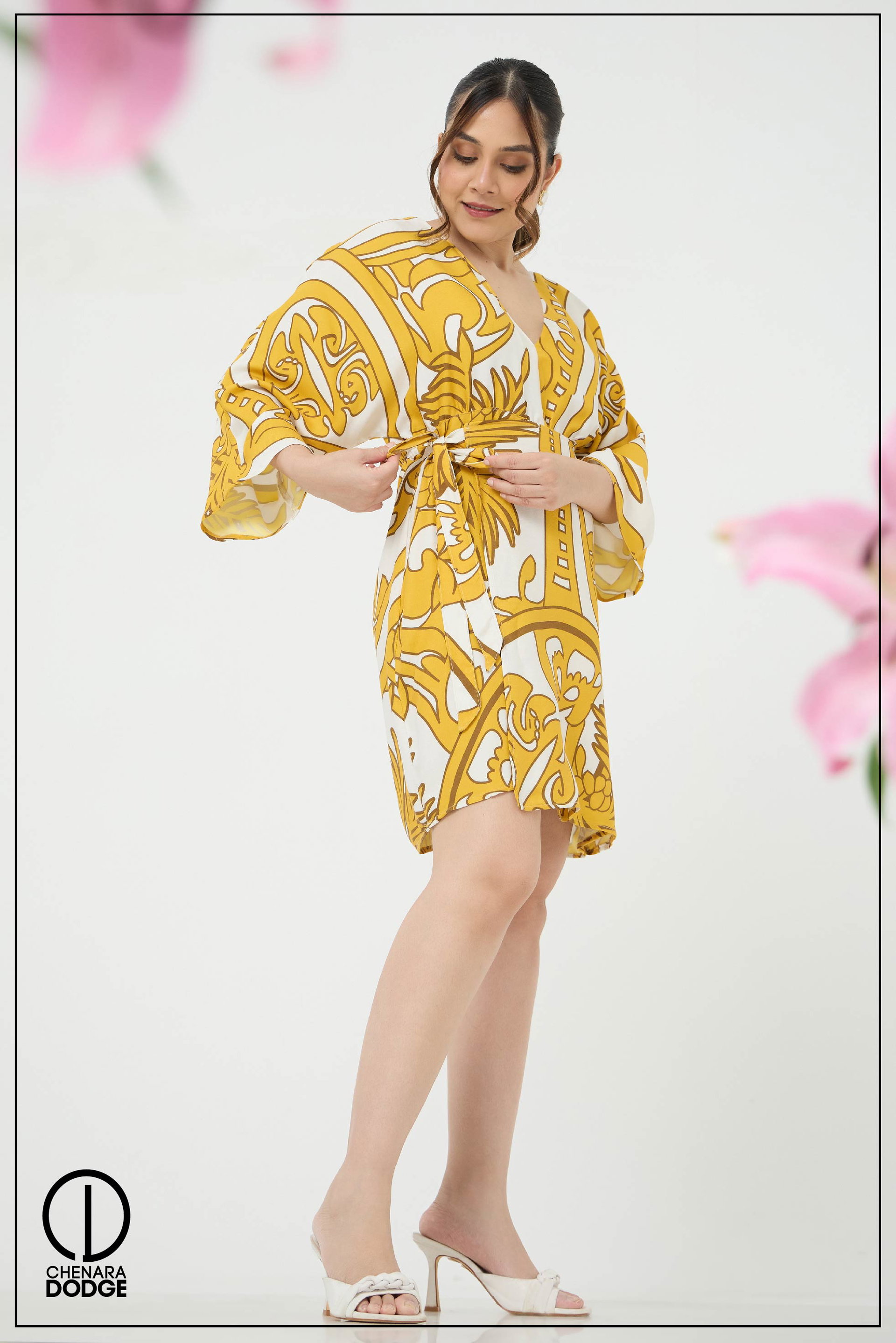 EMMA FRONT WRAP MINI DRESS