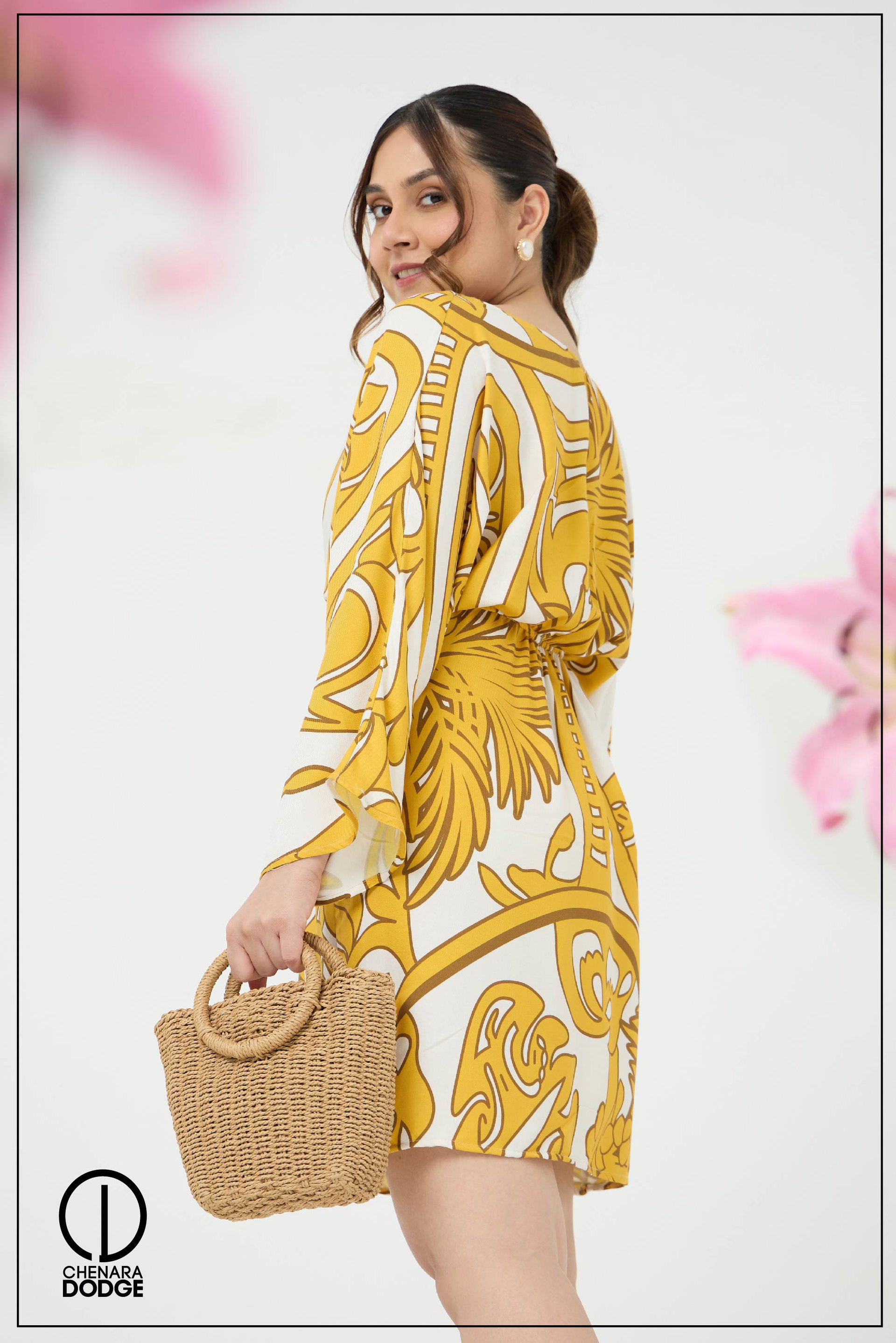 EMMA FRONT WRAP MINI DRESS