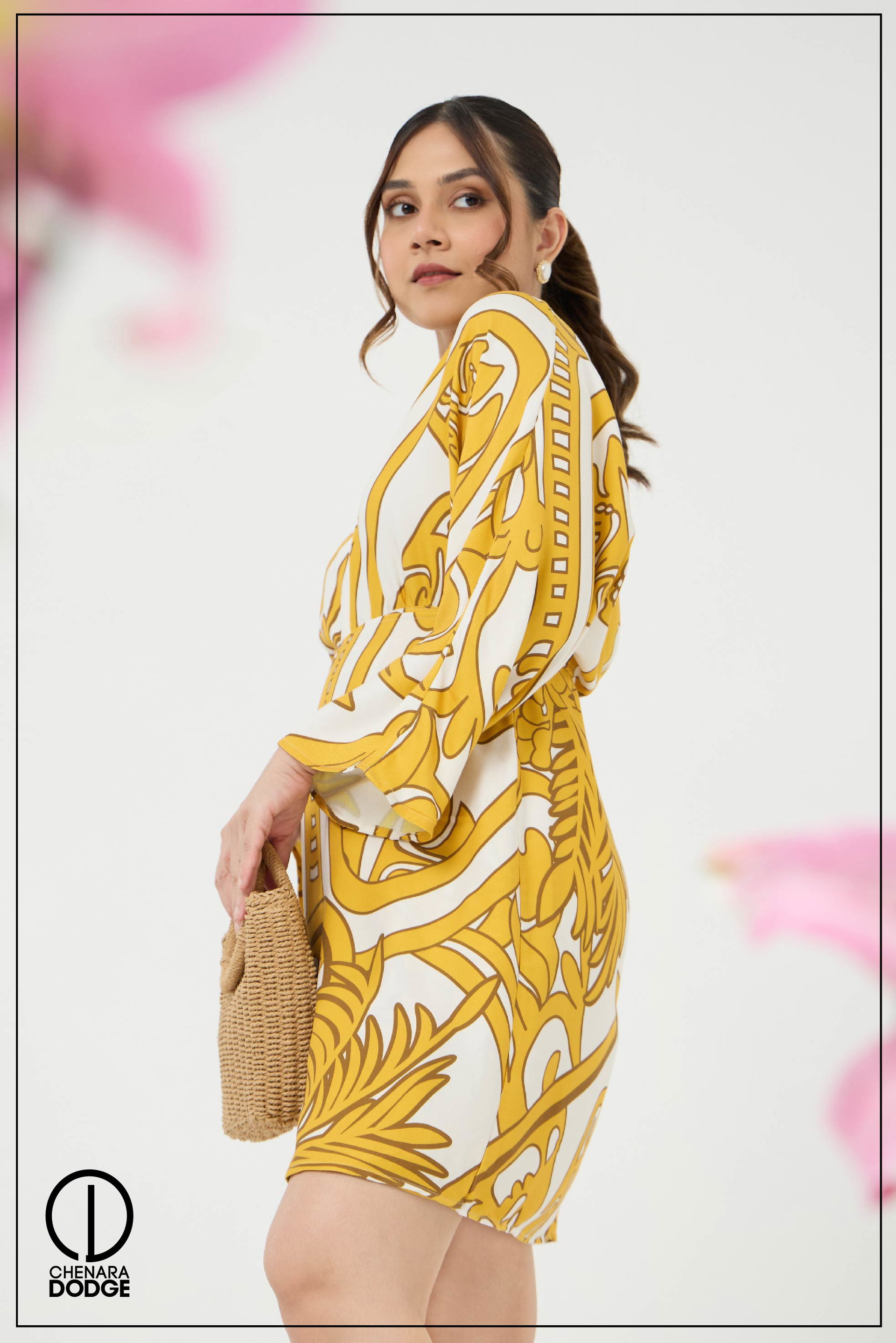 EMMA FRONT WRAP MINI DRESS