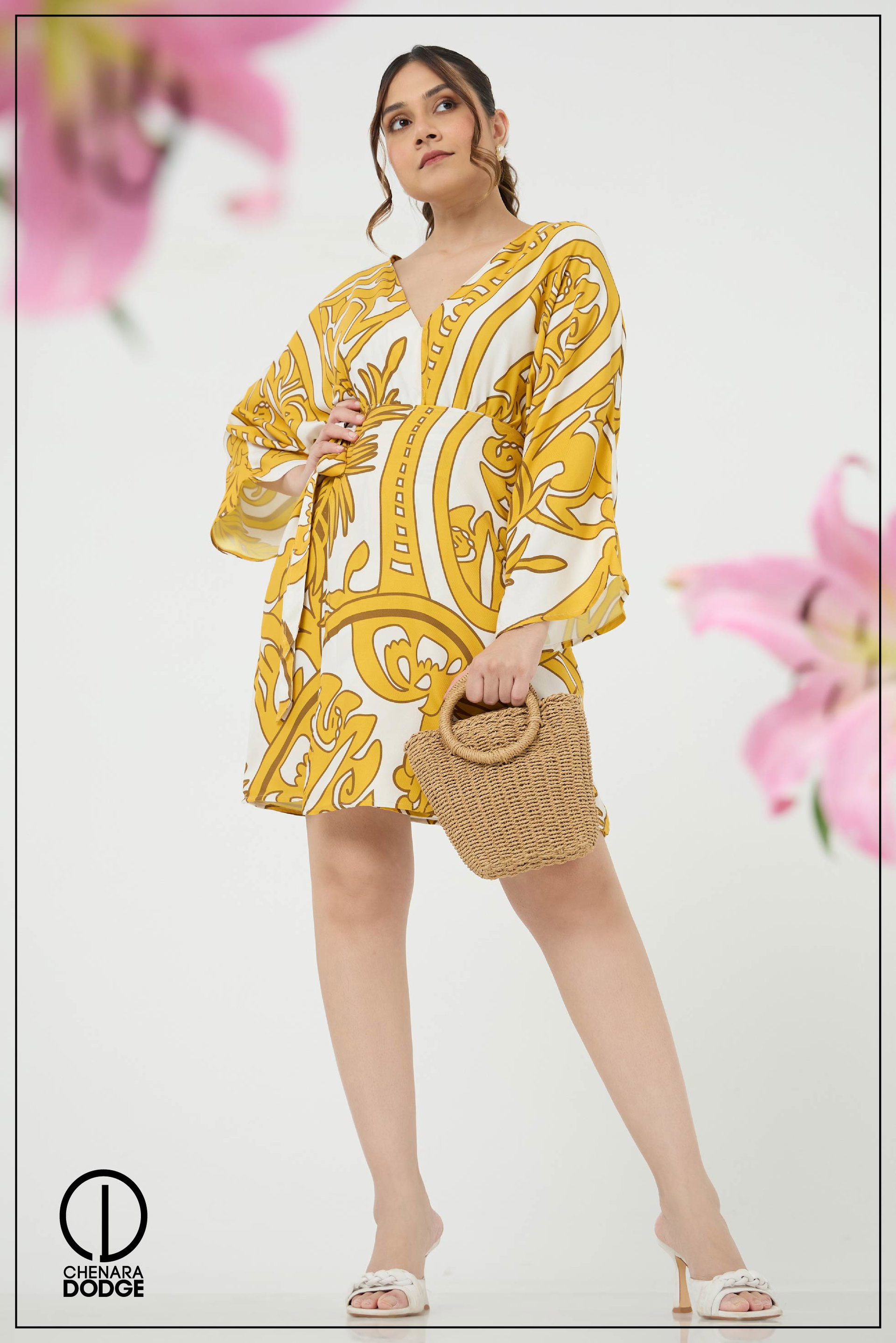 EMMA FRONT WRAP MINI DRESS