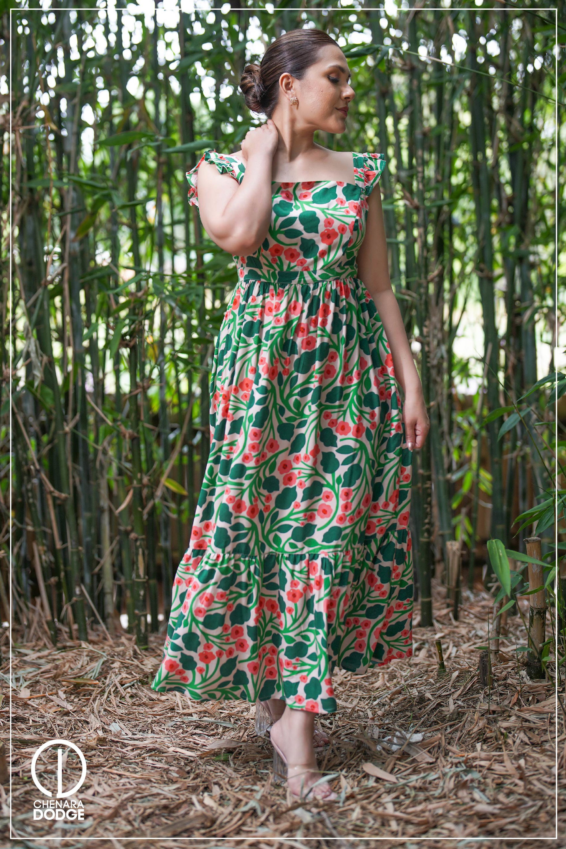 EMMA RUFFLE MAXI DRESS