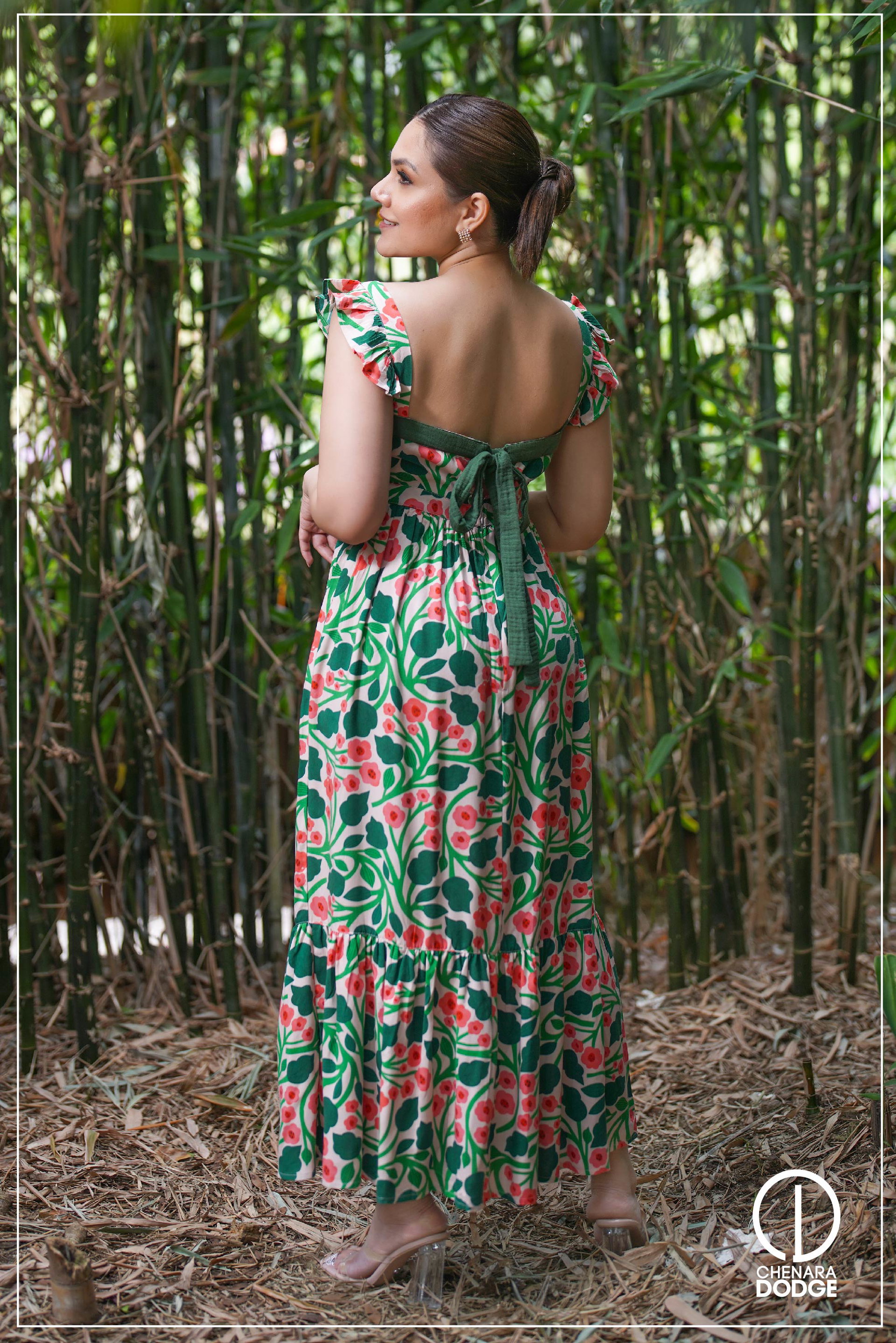 EMMA RUFFLE MAXI DRESS