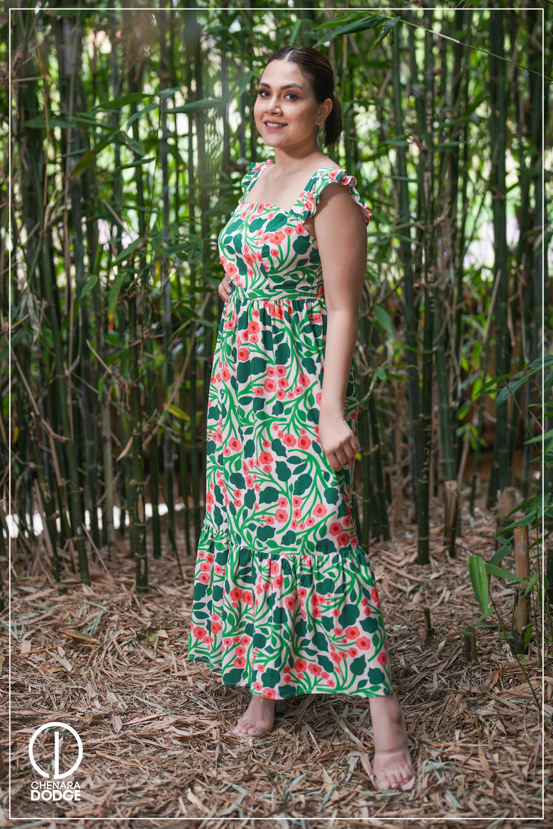 EMMA RUFFLE MAXI DRESS