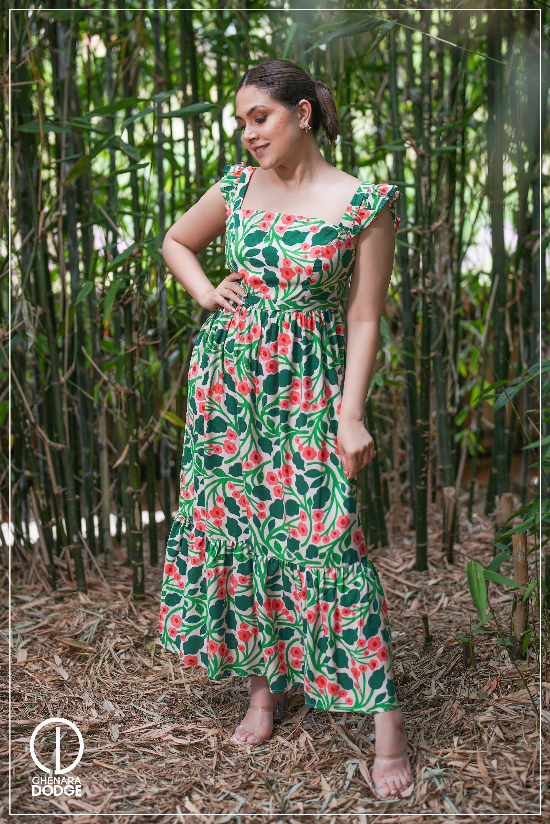 EMMA RUFFLE MAXI DRESS