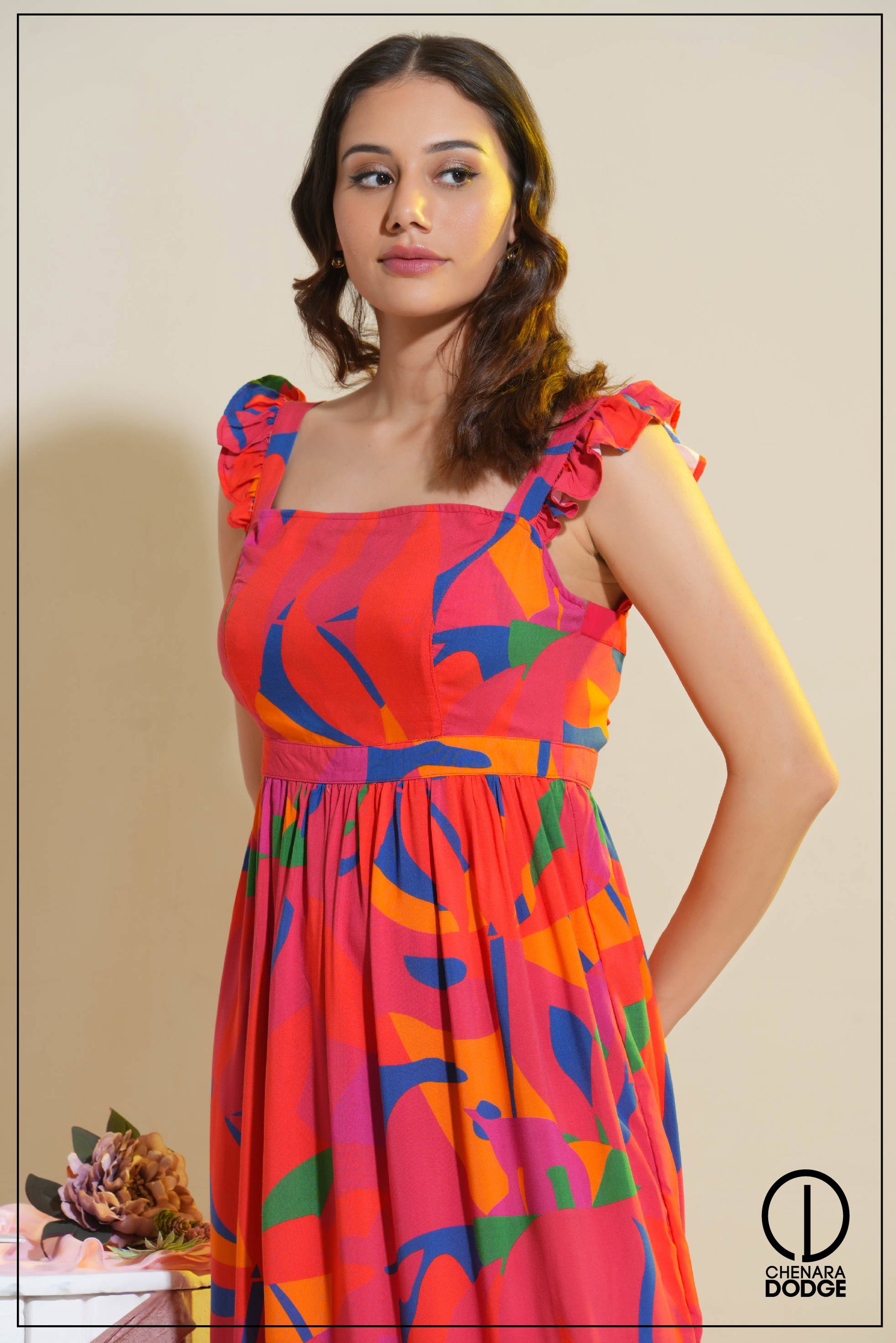 EMMA RUFFLE MAXI DRESS