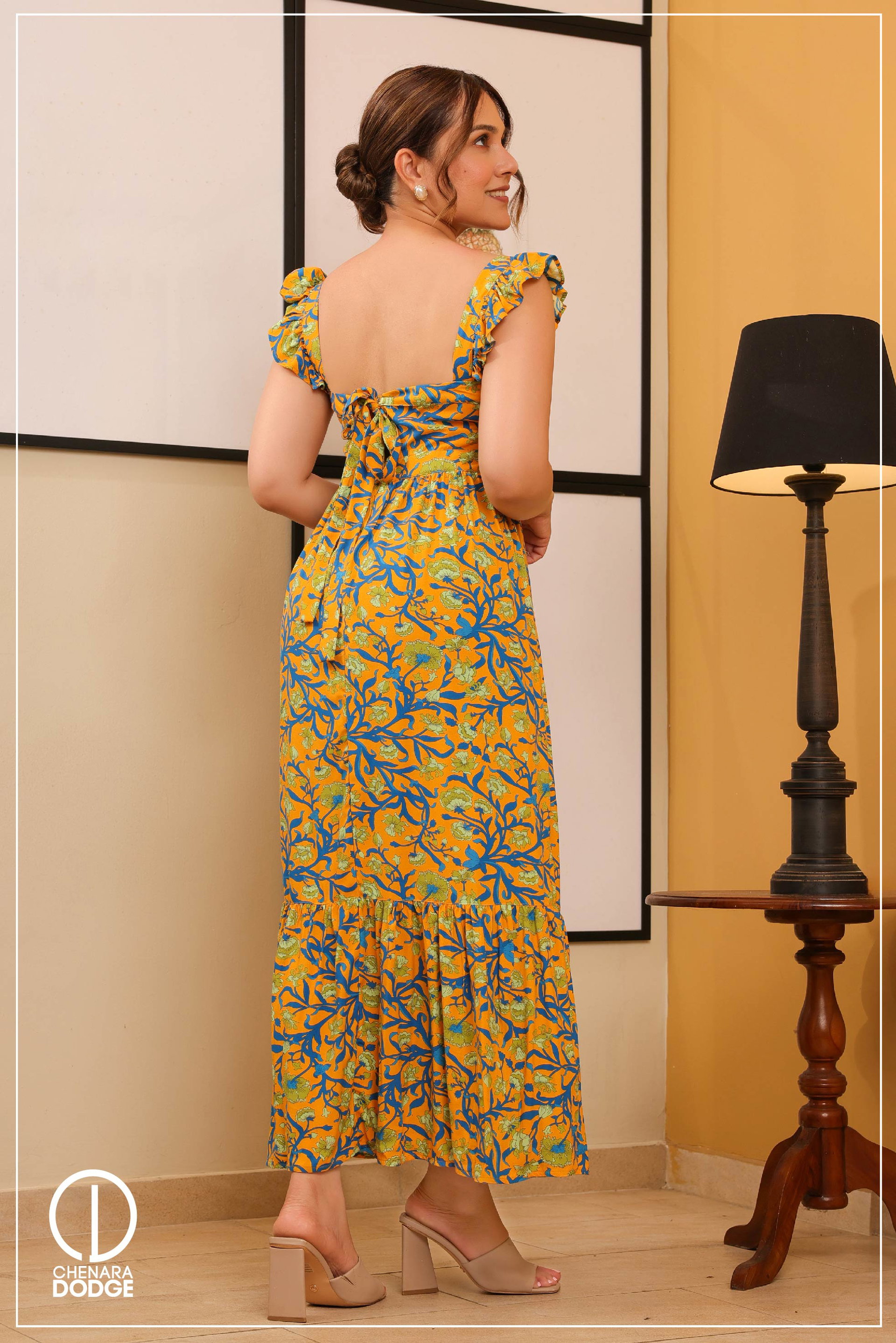 EMMA RUFFLE MAXI DRESS