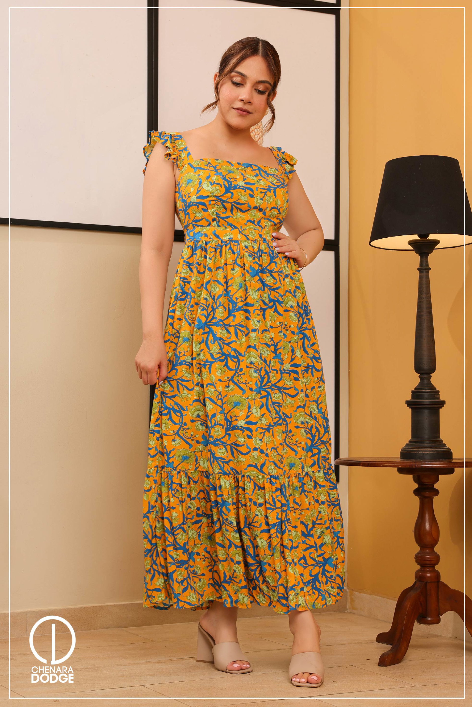 EMMA RUFFLE MAXI DRESS