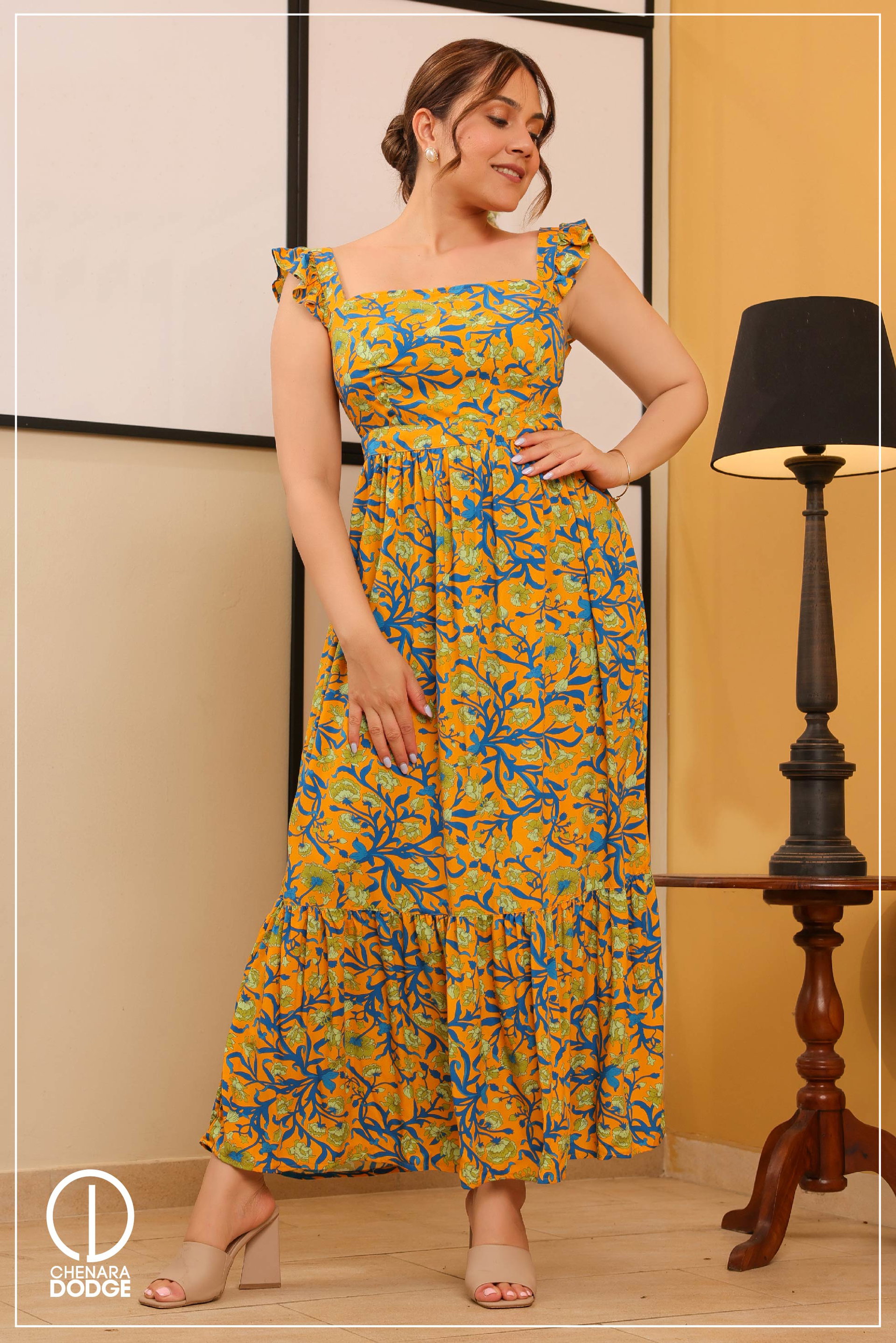 EMMA RUFFLE MAXI DRESS