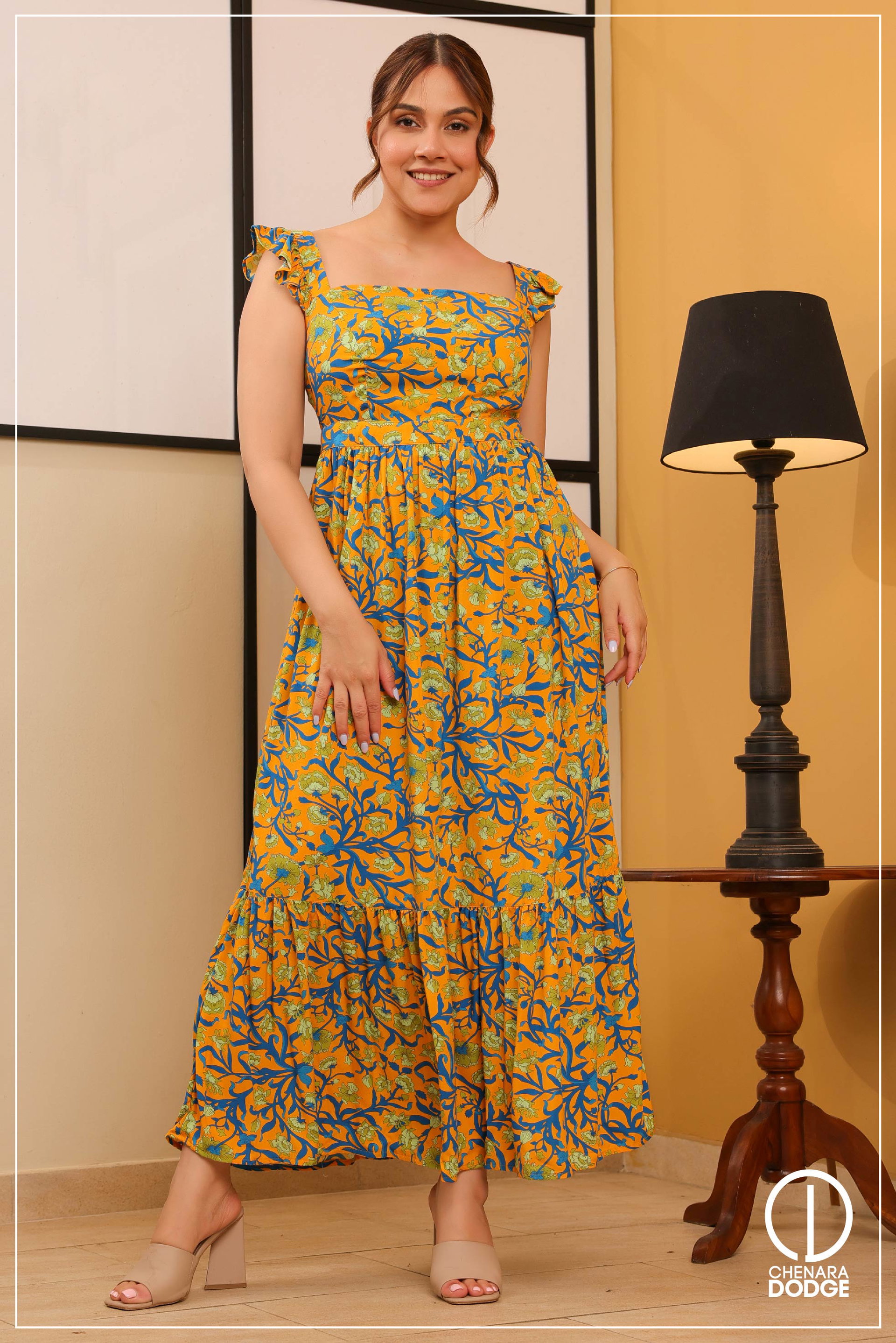 EMMA RUFFLE MAXI DRESS
