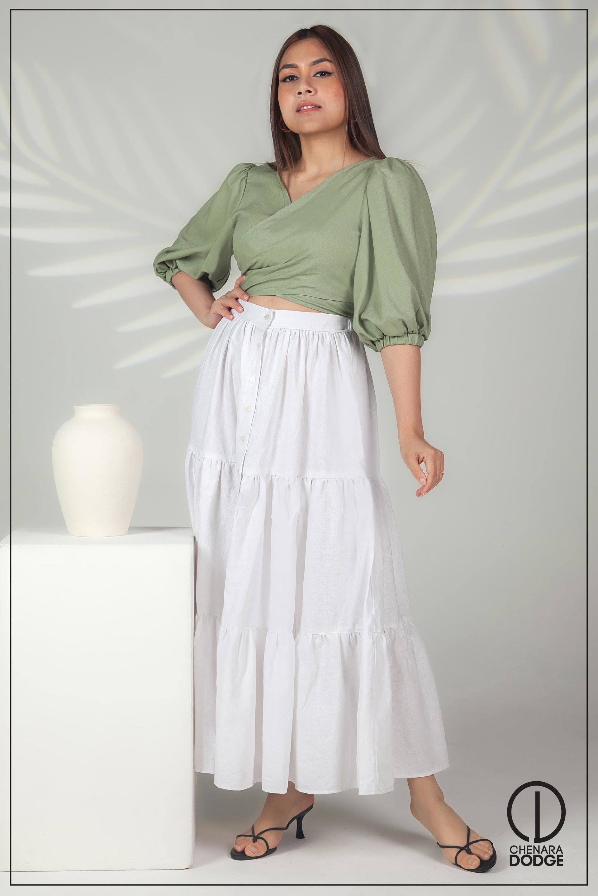 EVELYN BUTTONED SKIRT