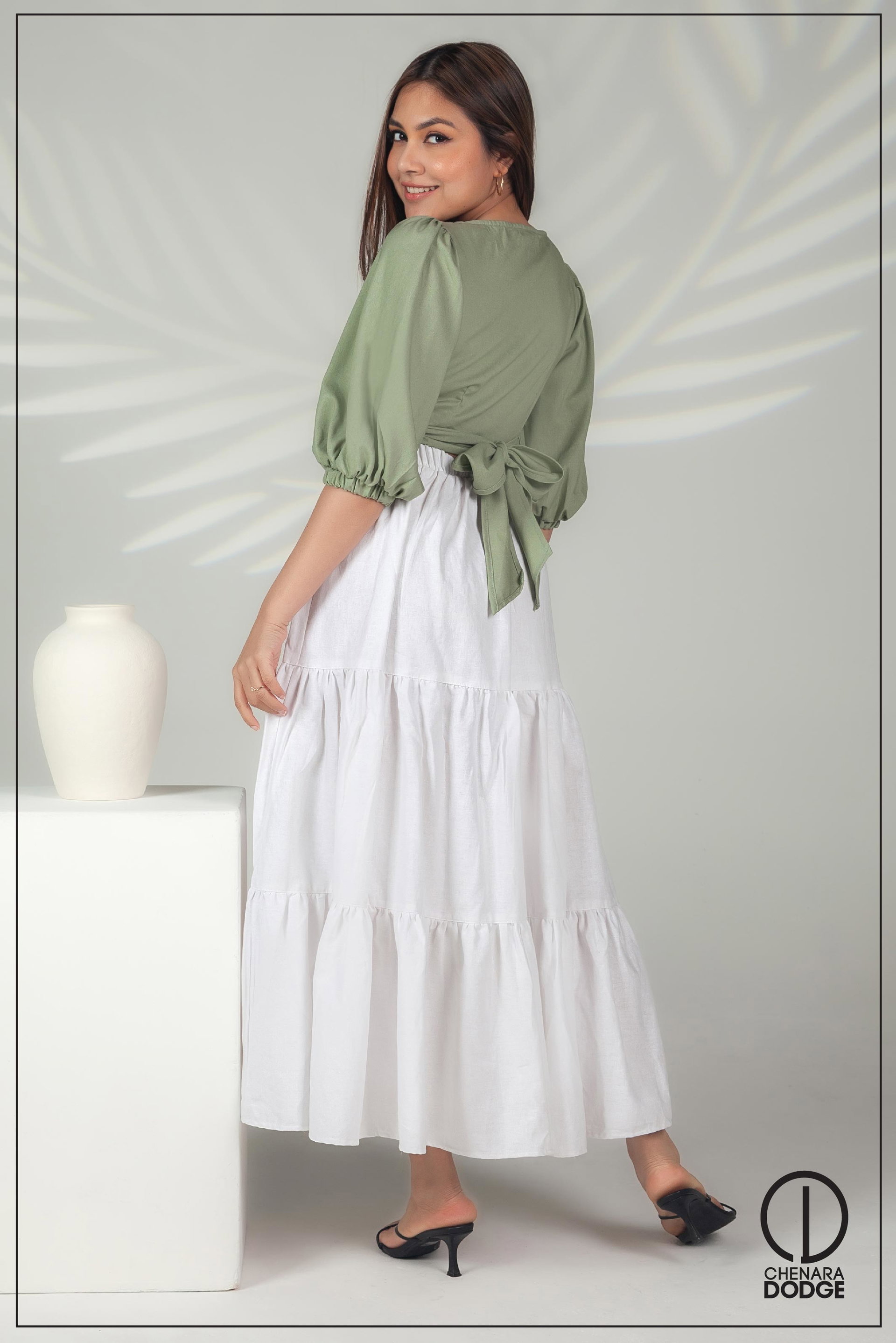 EVELYN BUTTONED SKIRT