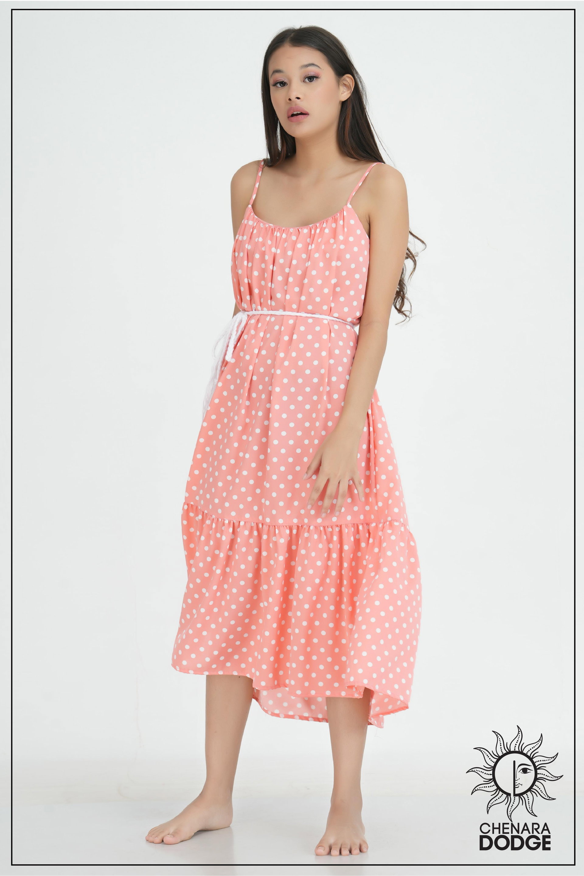 FELICIA STRAP MIDI DRESS