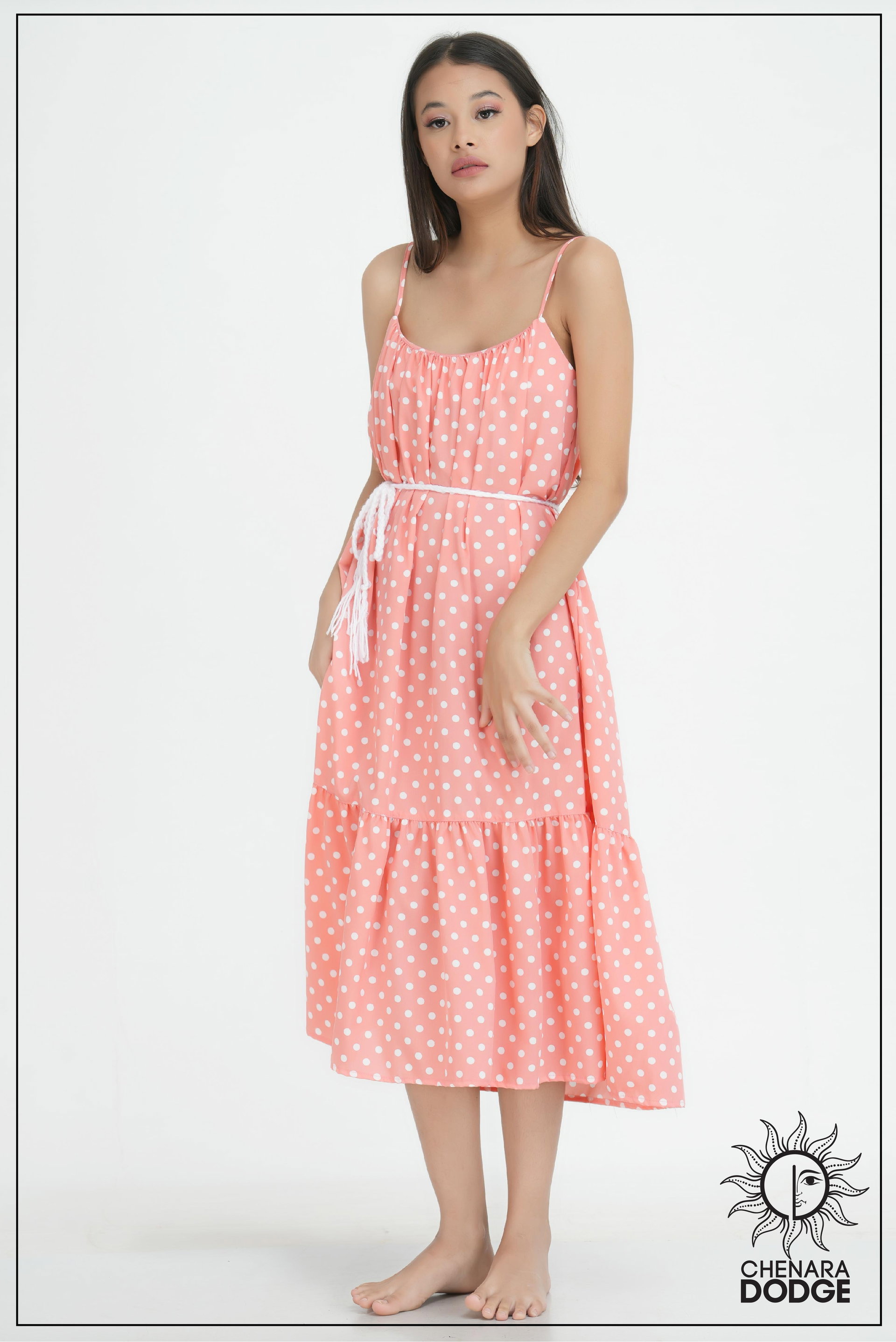 FELICIA STRAP MIDI DRESS